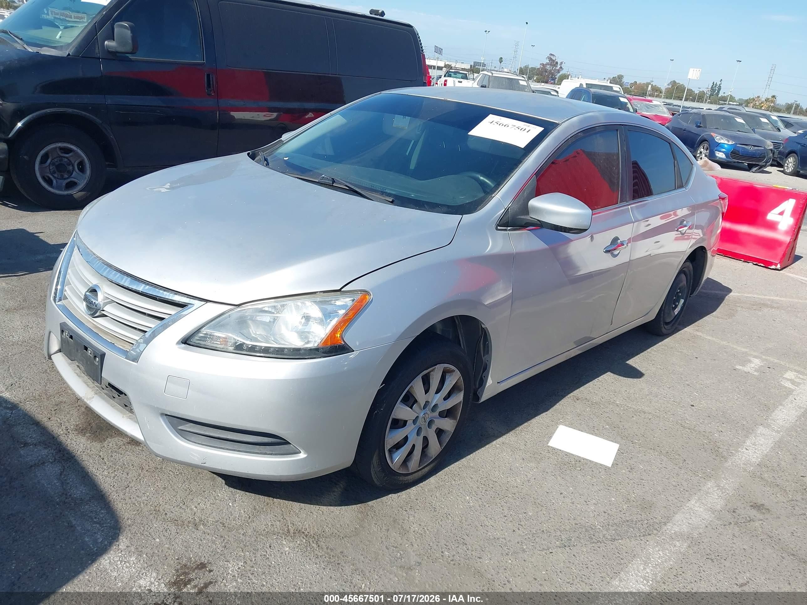 2015 Nissan Sentra S Silver vin: 3N1AB7AP2FY271596