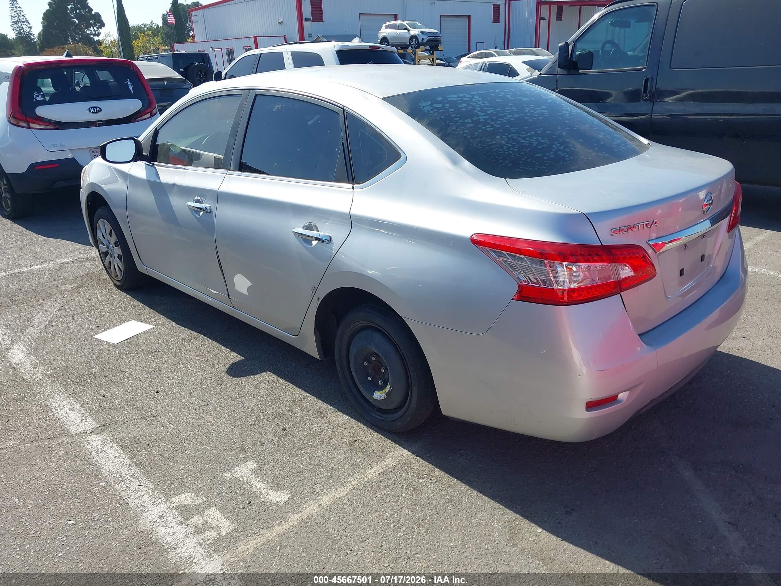 2015 Nissan Sentra S Silver vin: 3N1AB7AP2FY271596