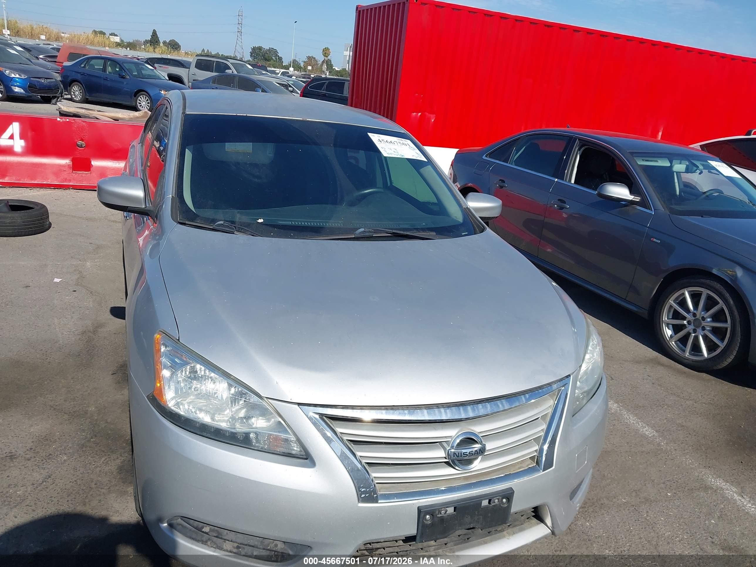 2015 Nissan Sentra S Silver vin: 3N1AB7AP2FY271596