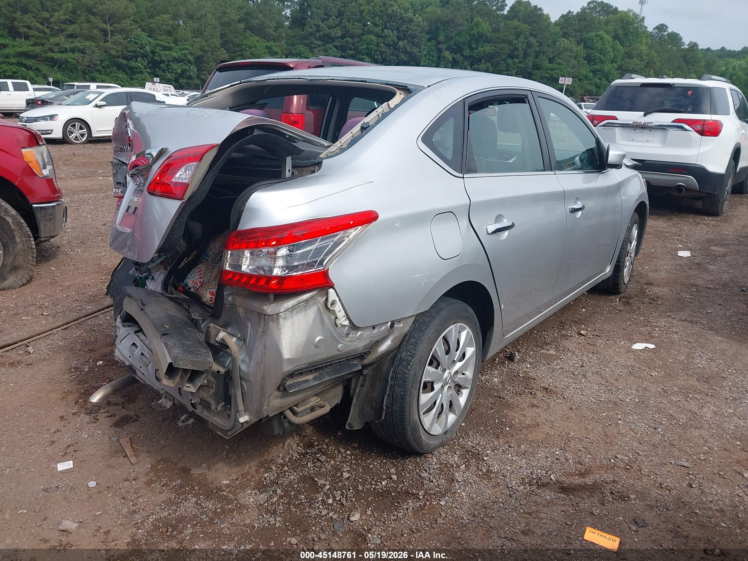 2015 Nissan Sentra S Silver vin: 3N1AB7AP2FY275065