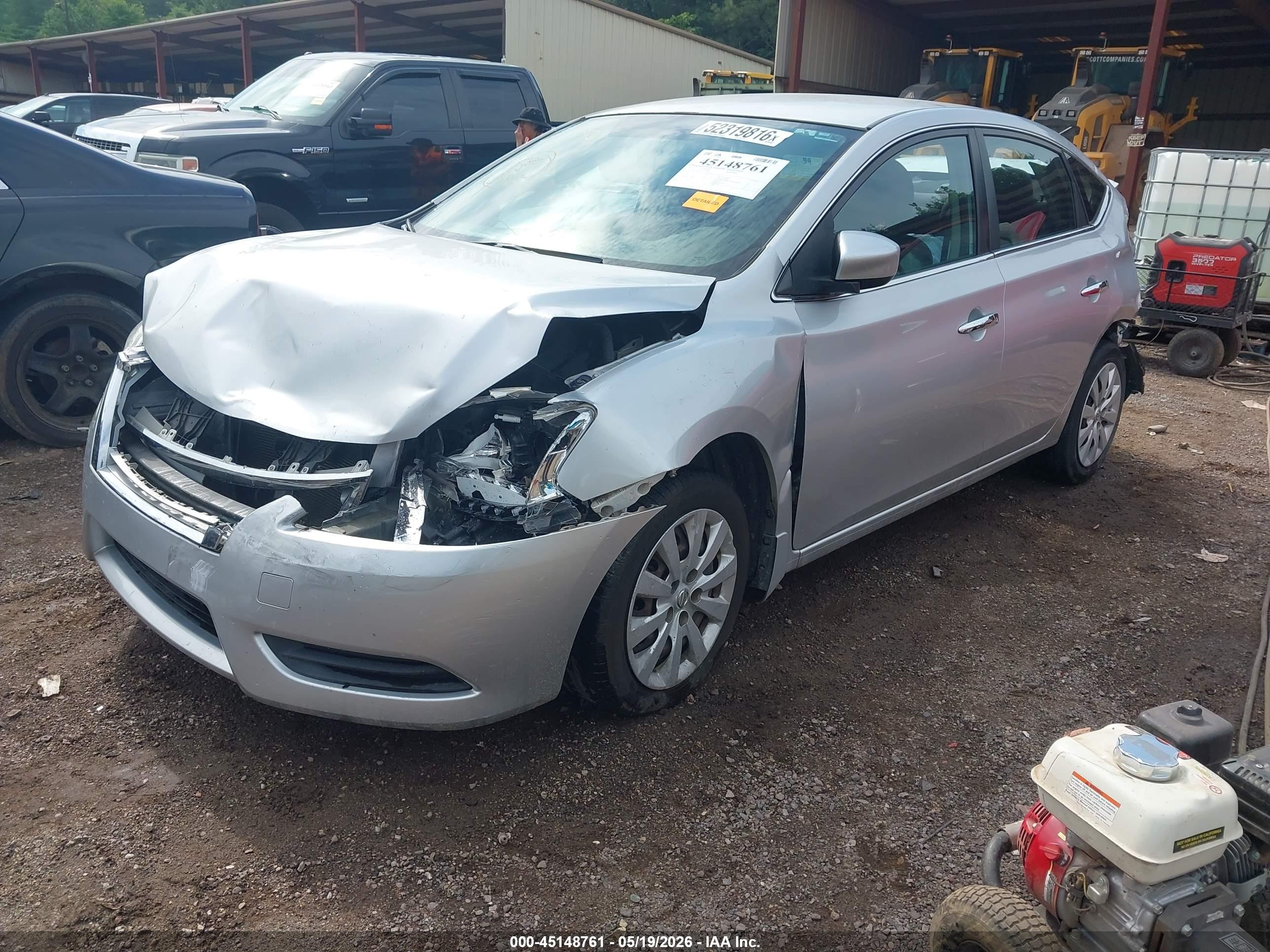 2015 Nissan Sentra S Silver vin: 3N1AB7AP2FY275065