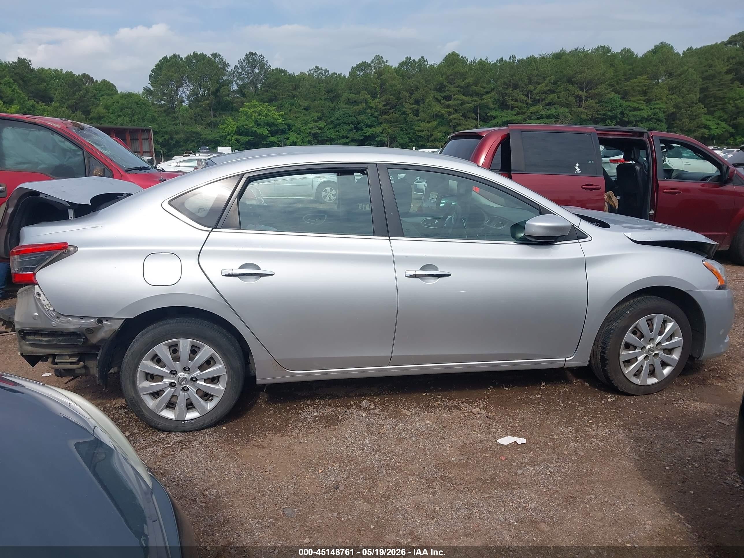 2015 Nissan Sentra S Silver vin: 3N1AB7AP2FY275065