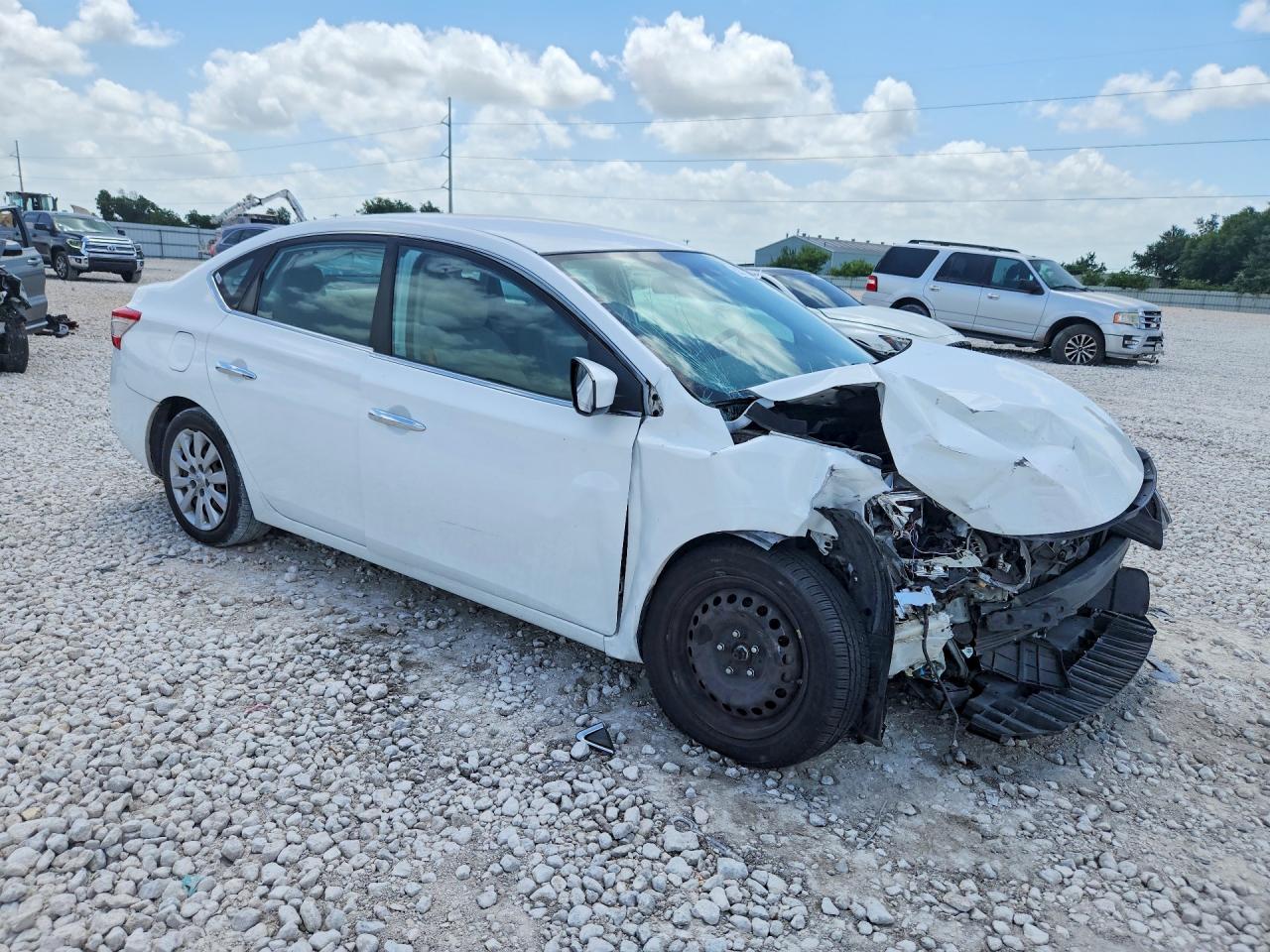 2015 Nissan Sentra Sv Белый vin: 3N1AB7AP2FY278614