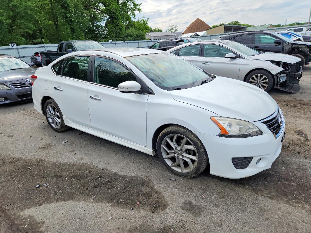 2015 Nissan Sentra S White vin: 3N1AB7AP2FY282484