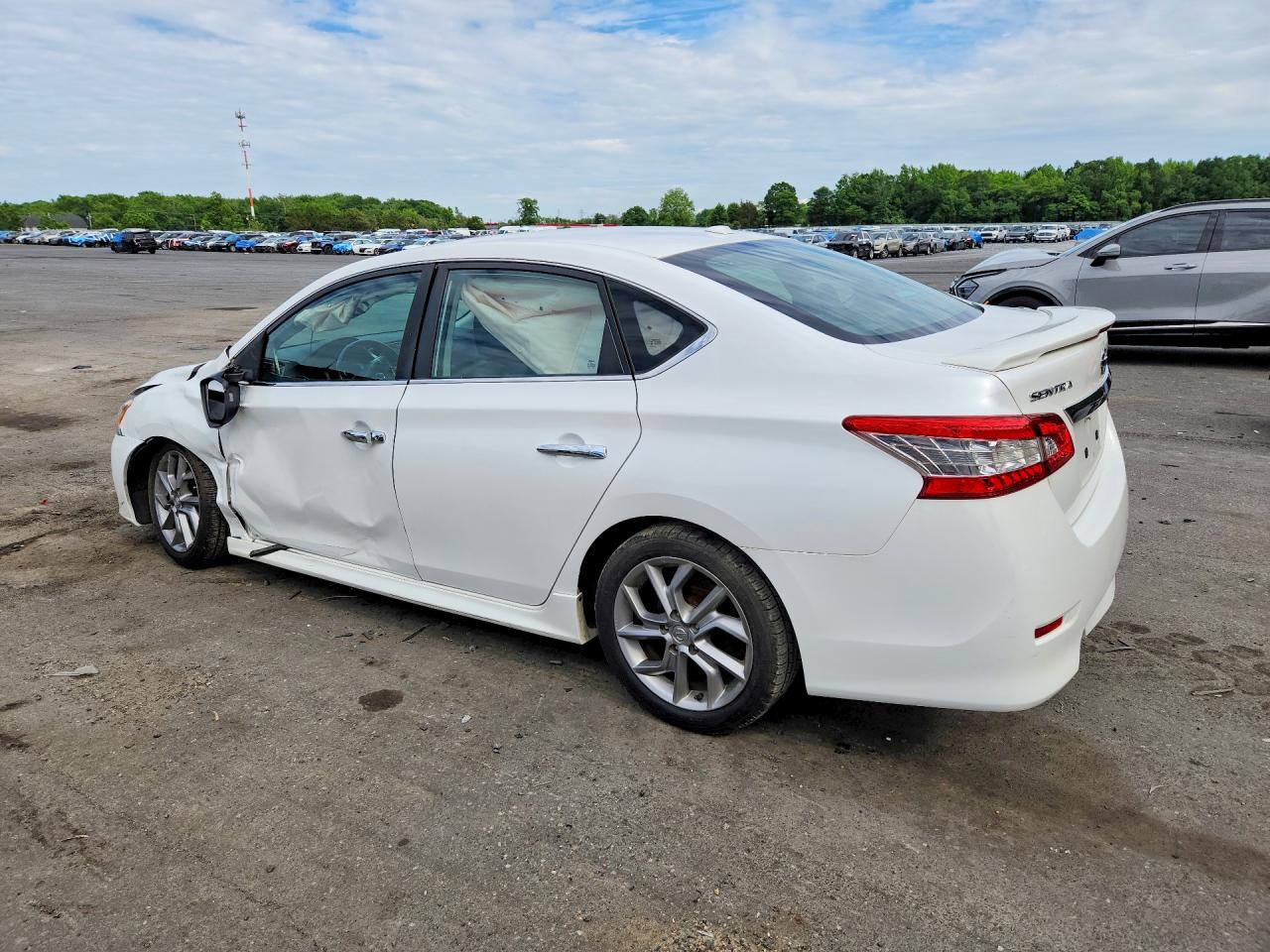 2015 Nissan Sentra S White vin: 3N1AB7AP2FY282484