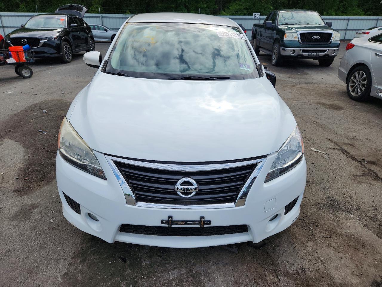 2015 Nissan Sentra S White vin: 3N1AB7AP2FY282484
