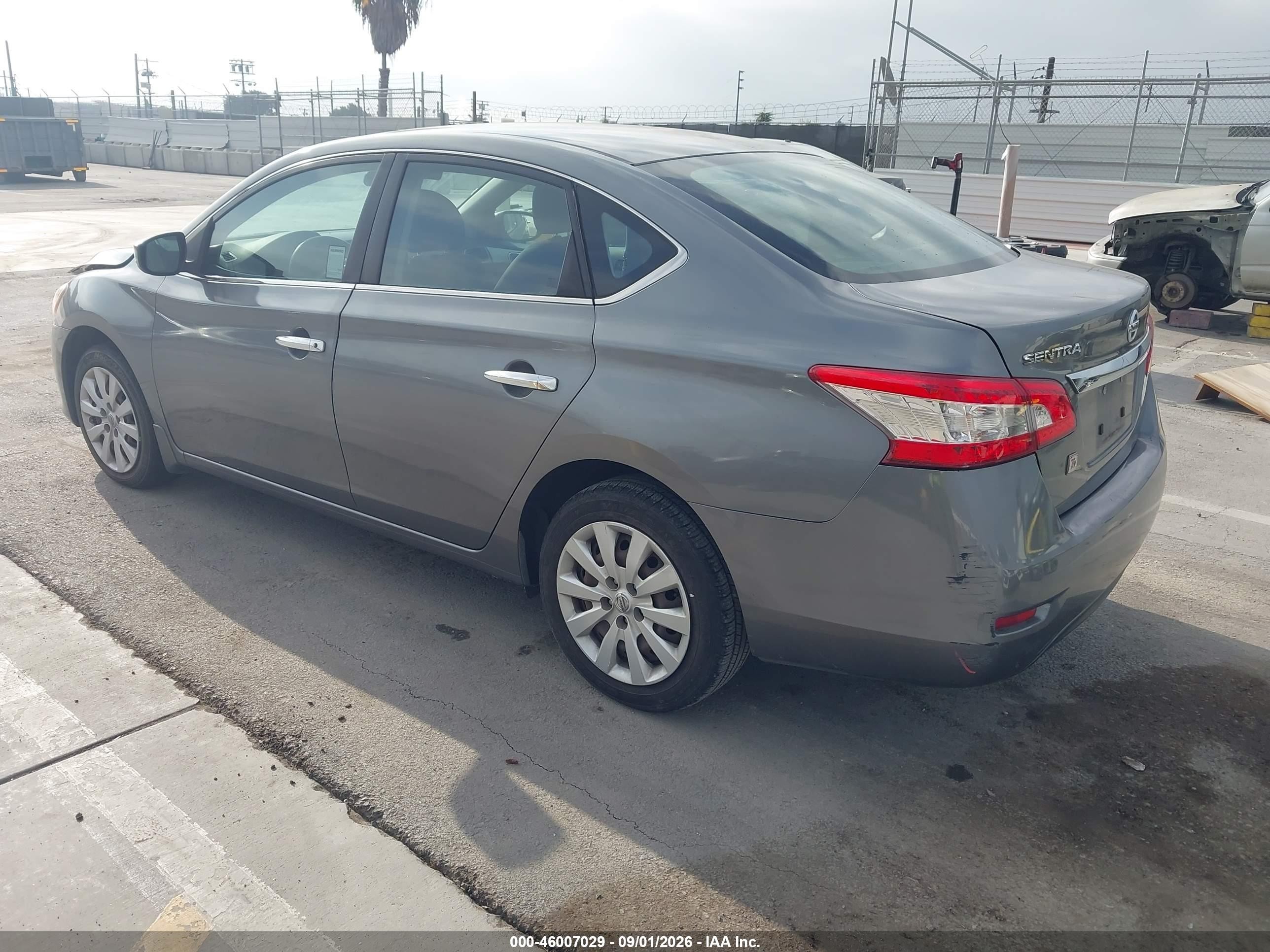 2015 Nissan Sentra S Gray vin: 3N1AB7AP2FY283540