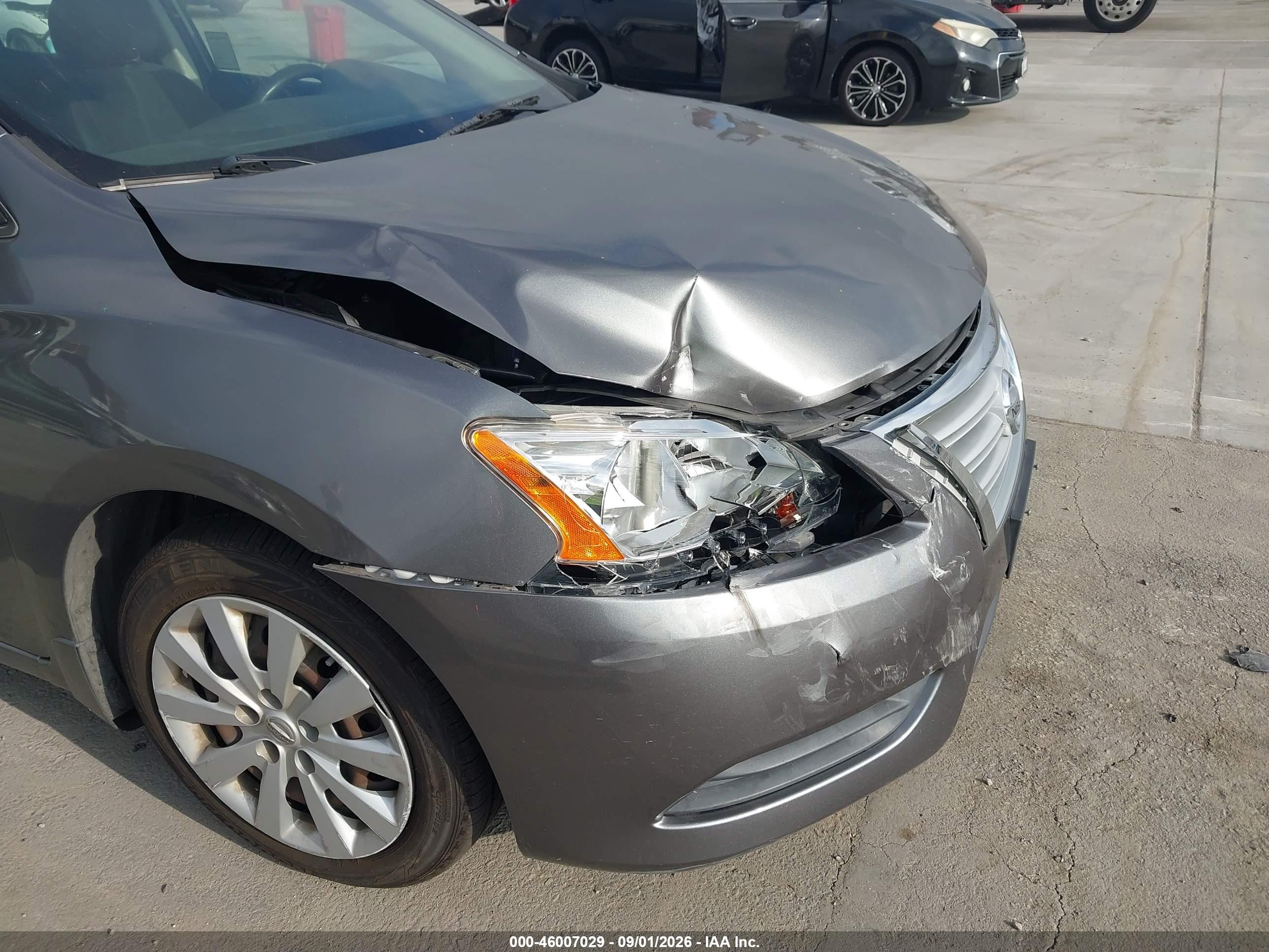 2015 Nissan Sentra S Gray vin: 3N1AB7AP2FY283540