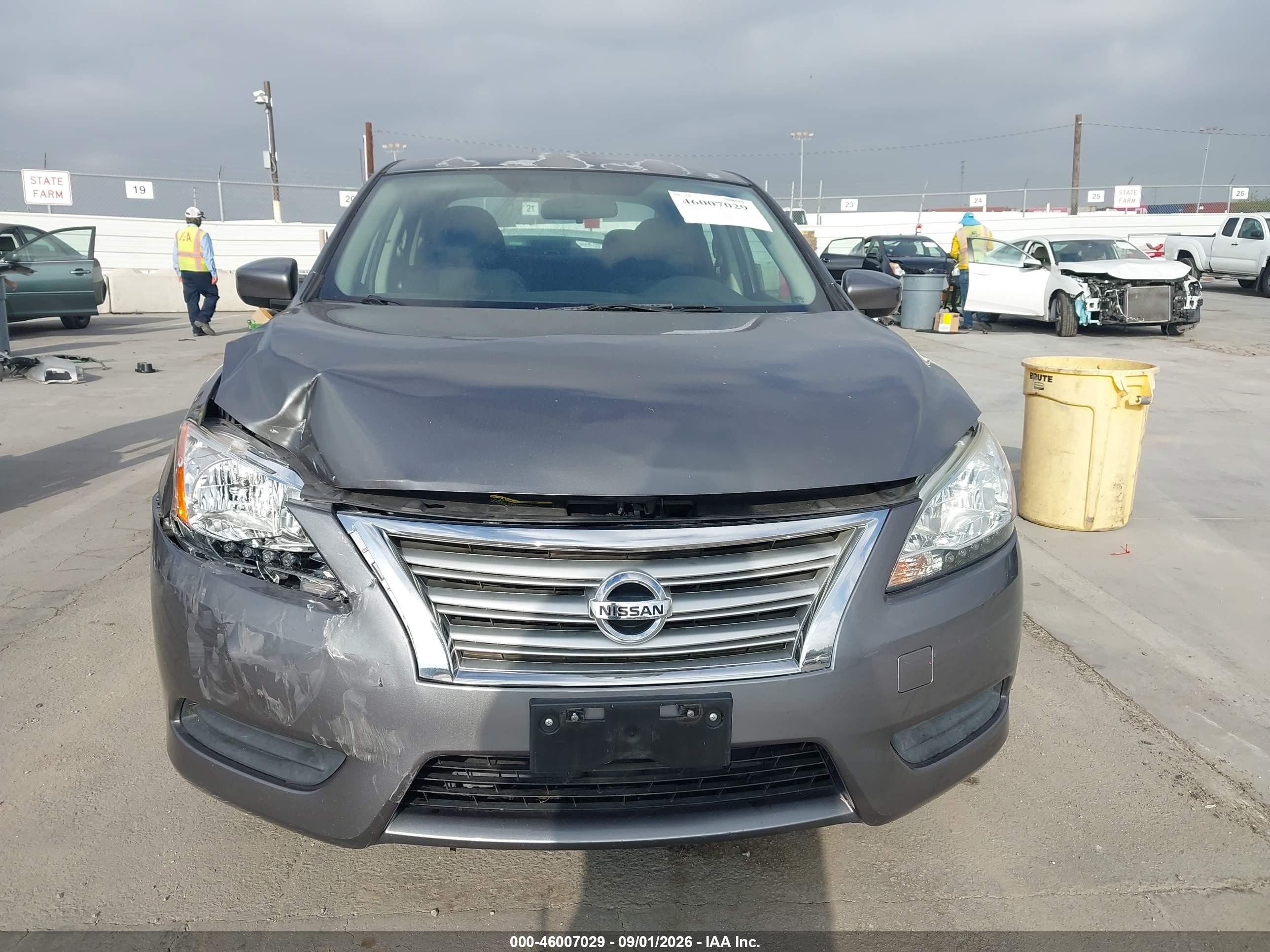 2015 Nissan Sentra S Gray vin: 3N1AB7AP2FY283540