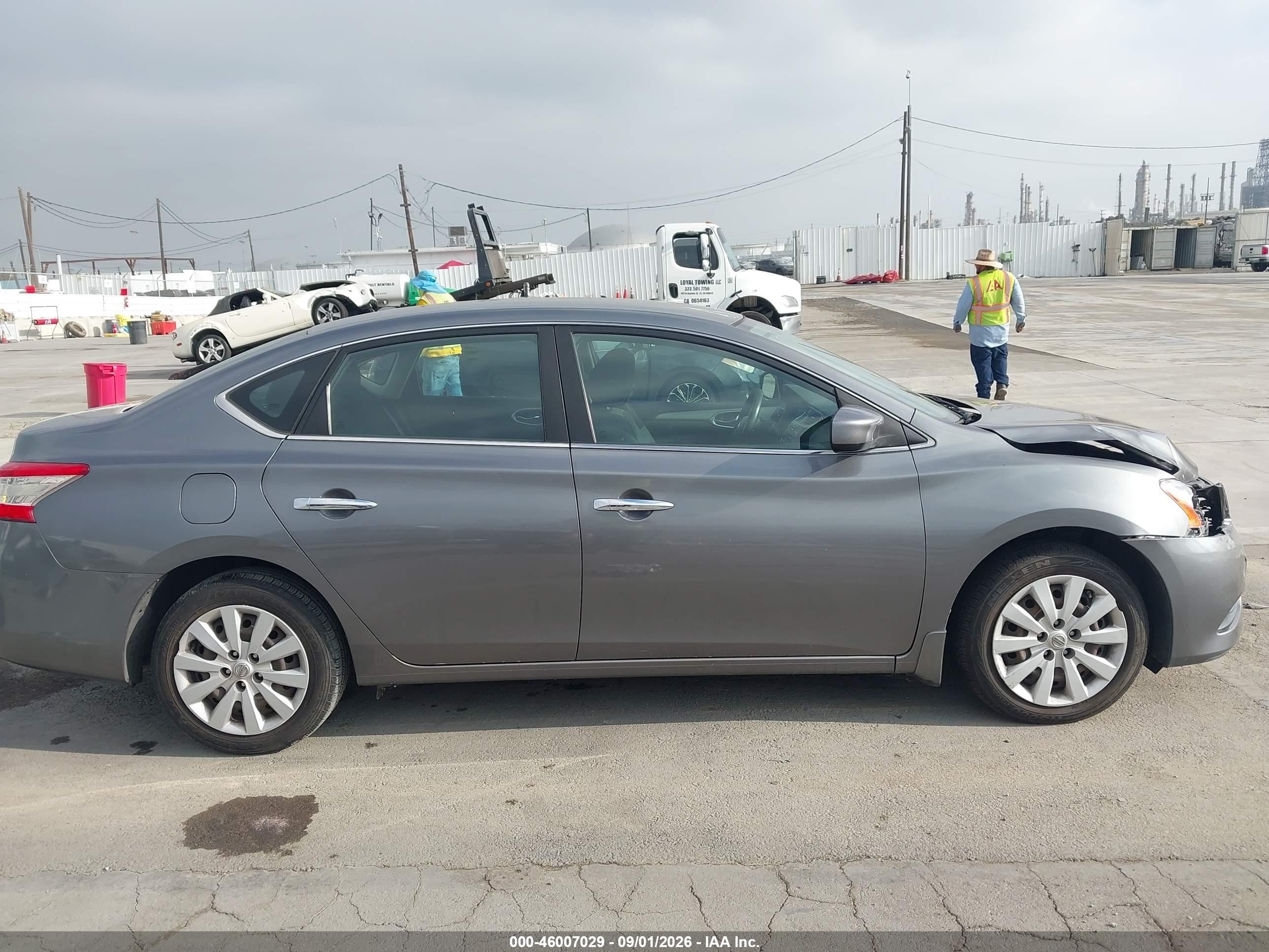 2015 Nissan Sentra S Gray vin: 3N1AB7AP2FY283540