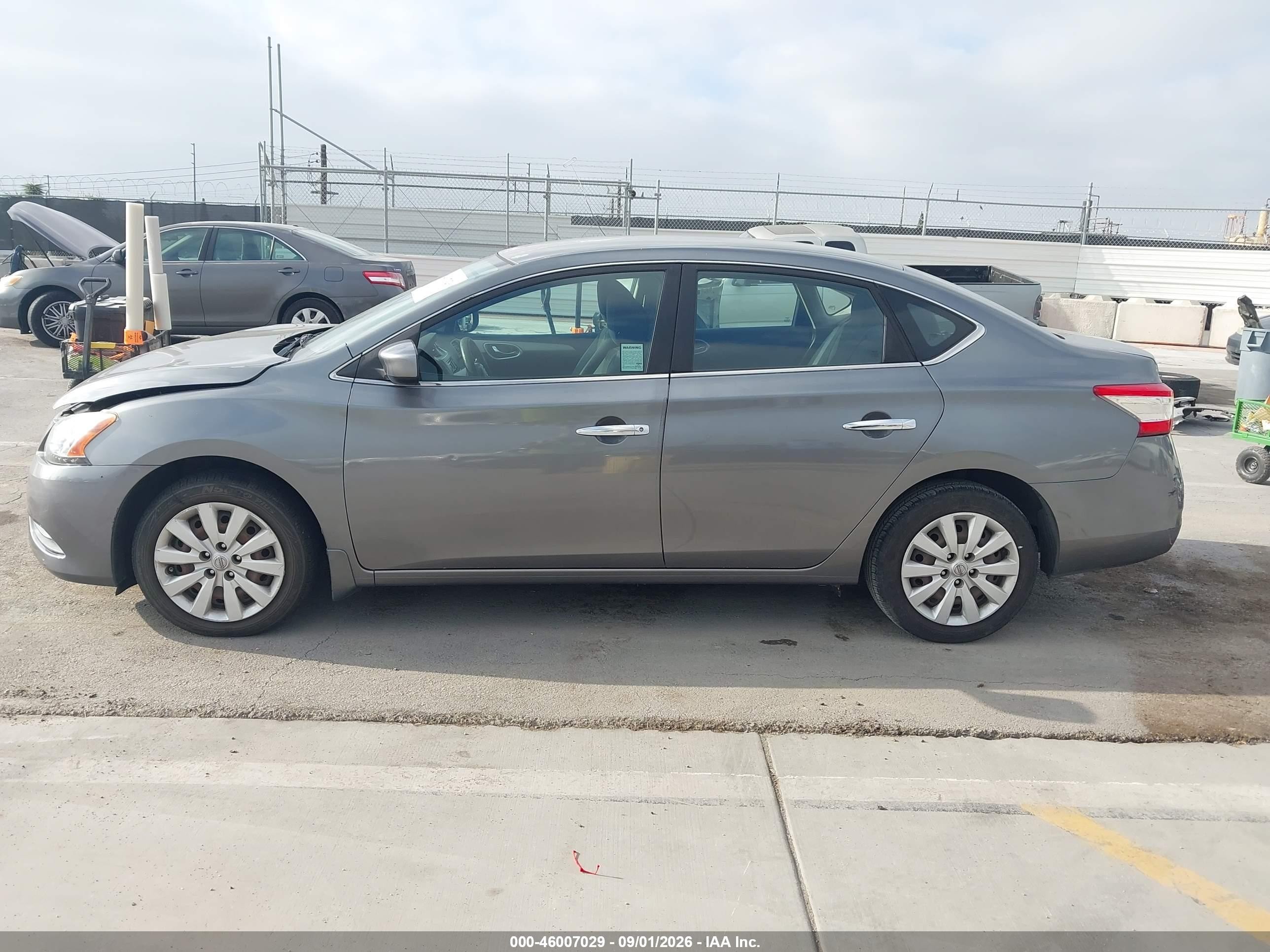 2015 Nissan Sentra S Gray vin: 3N1AB7AP2FY283540