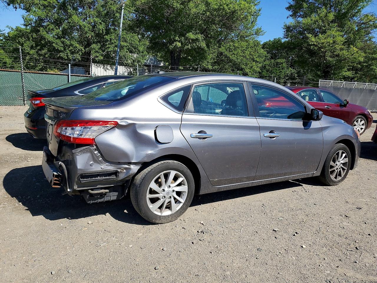 2015 Nissan Sentra Sv Серый vin: 3N1AB7AP2FY285644