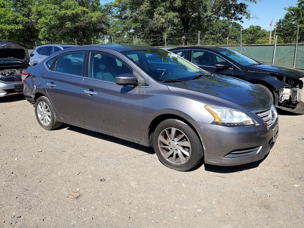 2015 Nissan Sentra Sv Серый vin: 3N1AB7AP2FY285644