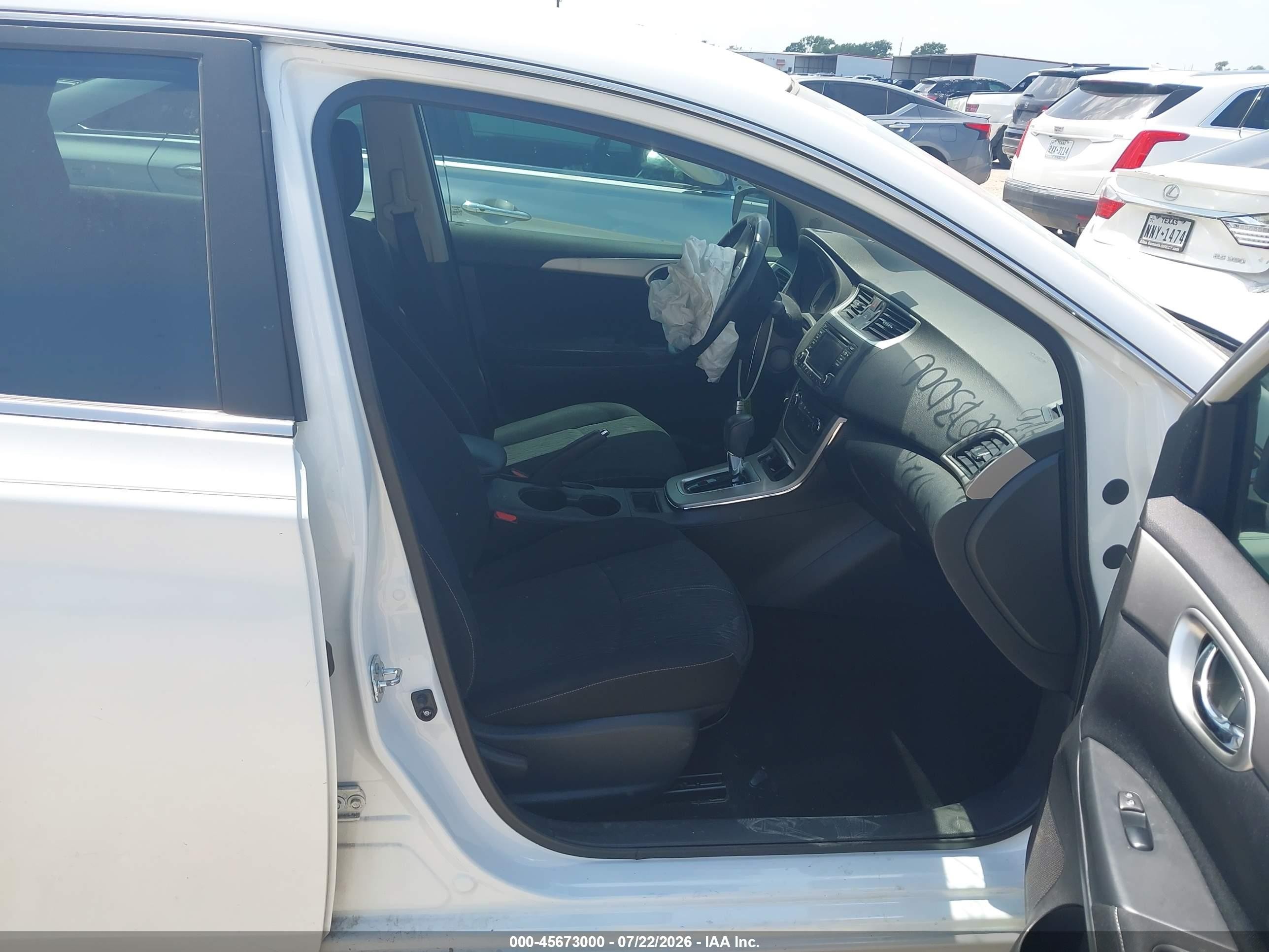 2015 Nissan Sentra Sv White vin: 3N1AB7AP2FY288172