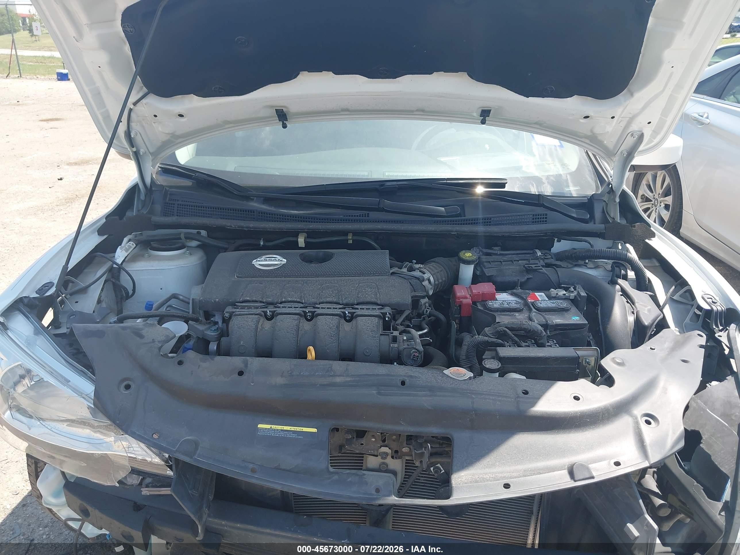 2015 Nissan Sentra Sv White vin: 3N1AB7AP2FY288172