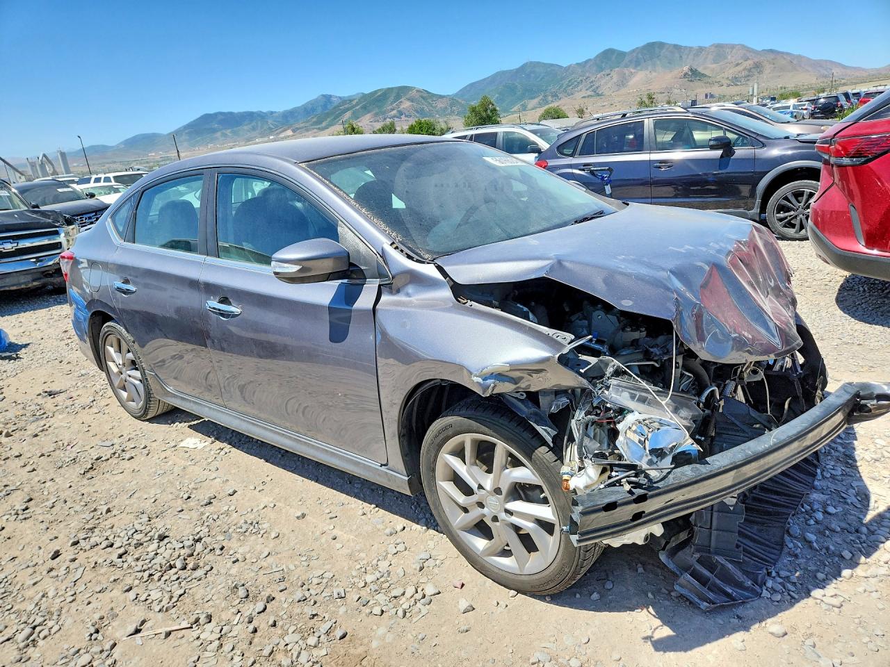 2015 Nissan Sentra Sr Серый vin: 3N1AB7AP2FY298345