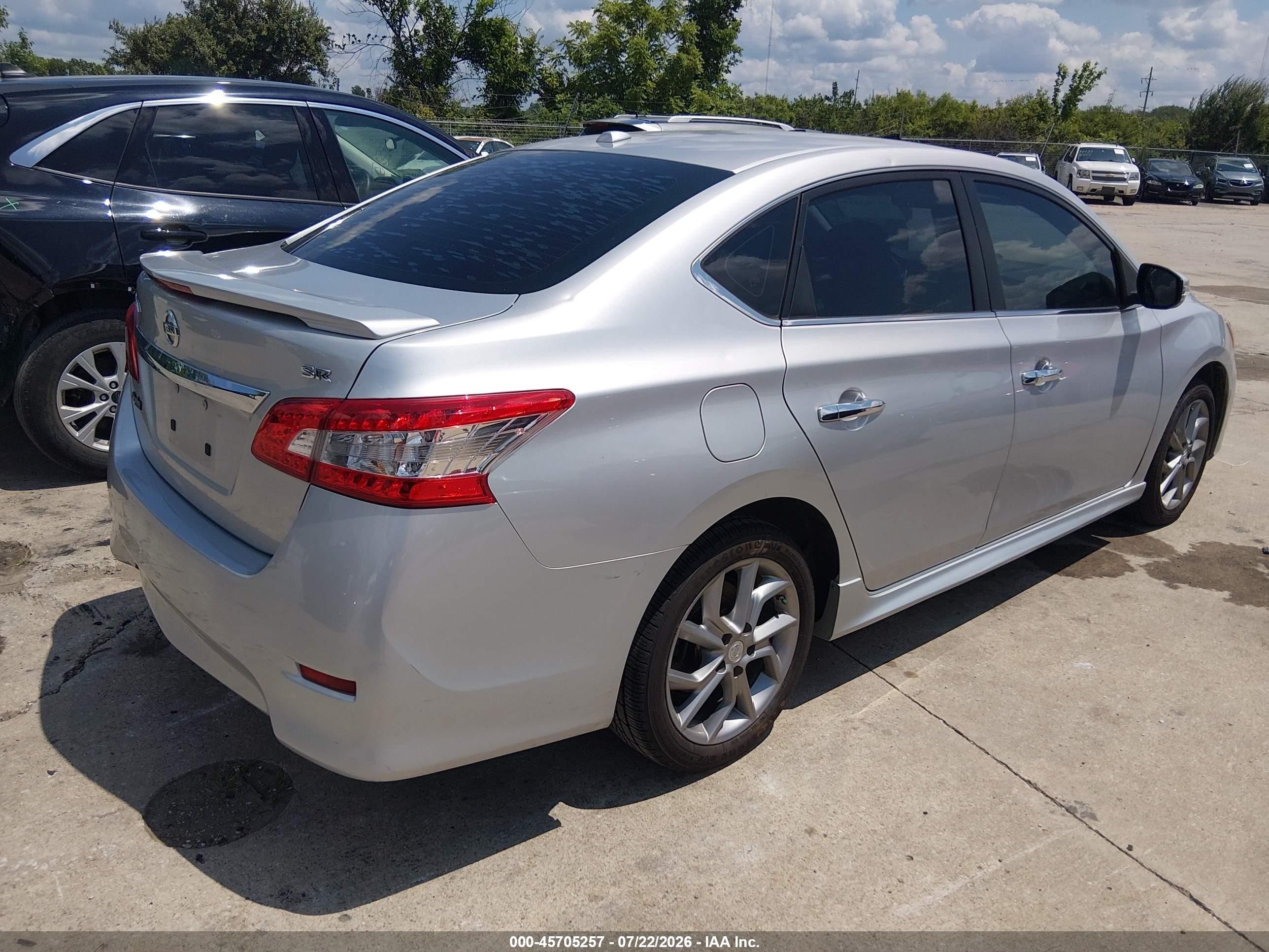 2015 Nissan Sentra Sr Gray vin: 3N1AB7AP2FY298989