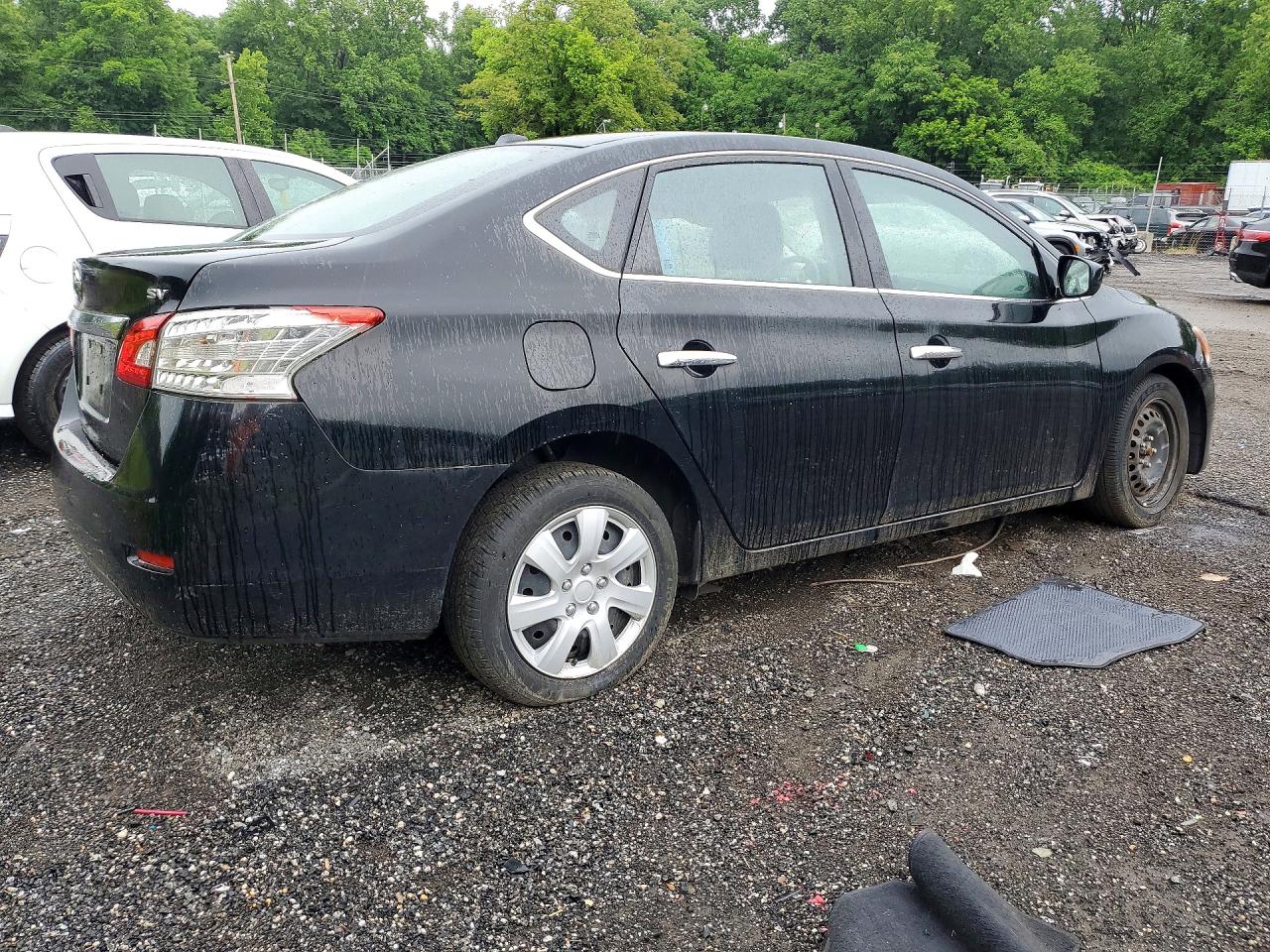 2015 Nissan Sentra Sv Черный vin: 3N1AB7AP2FY304578