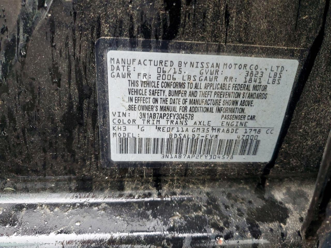 2015 Nissan Sentra Sv Черный vin: 3N1AB7AP2FY304578