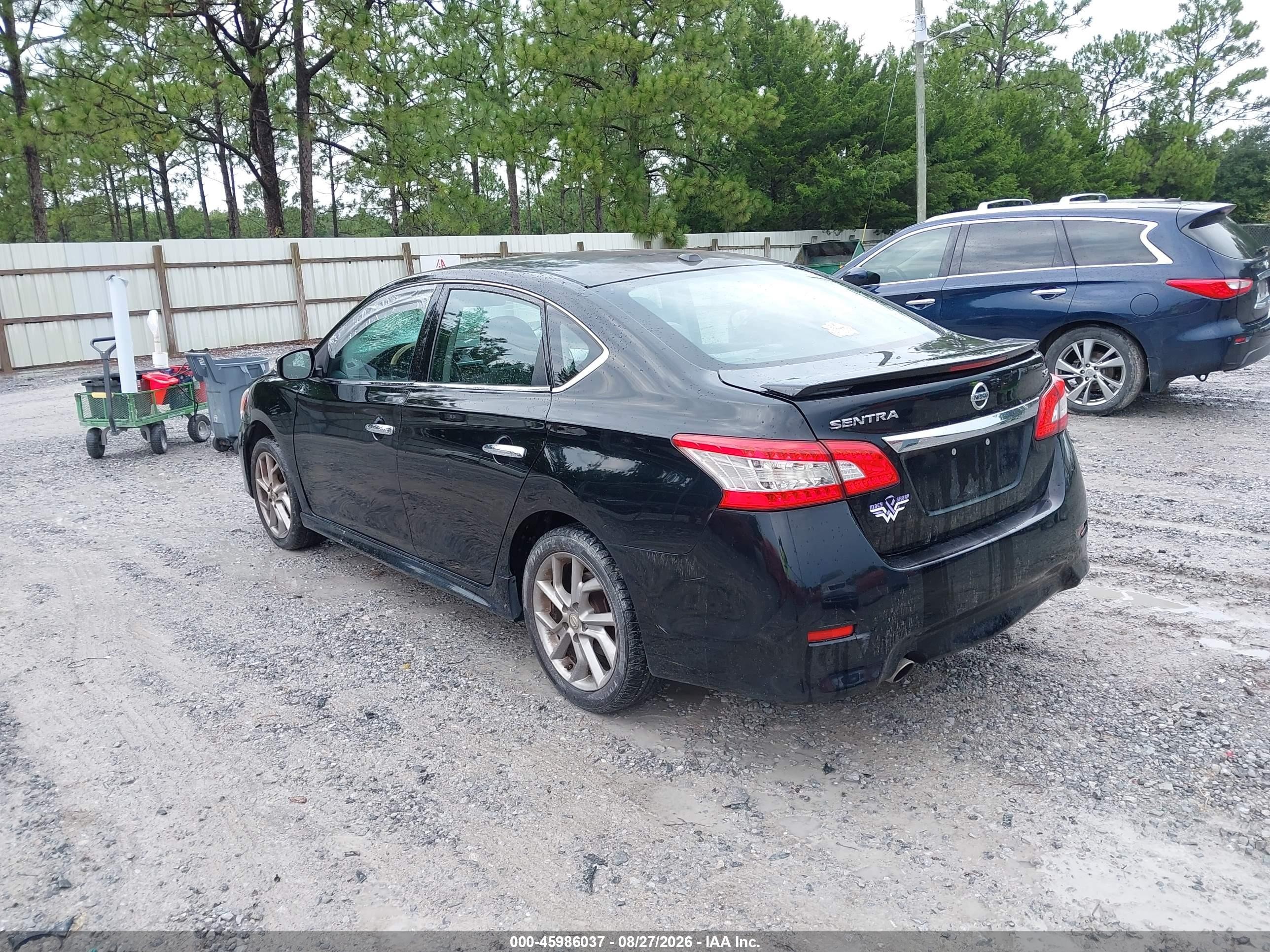 2015 Nissan Sentra Sr Черный vin: 3N1AB7AP2FY313426