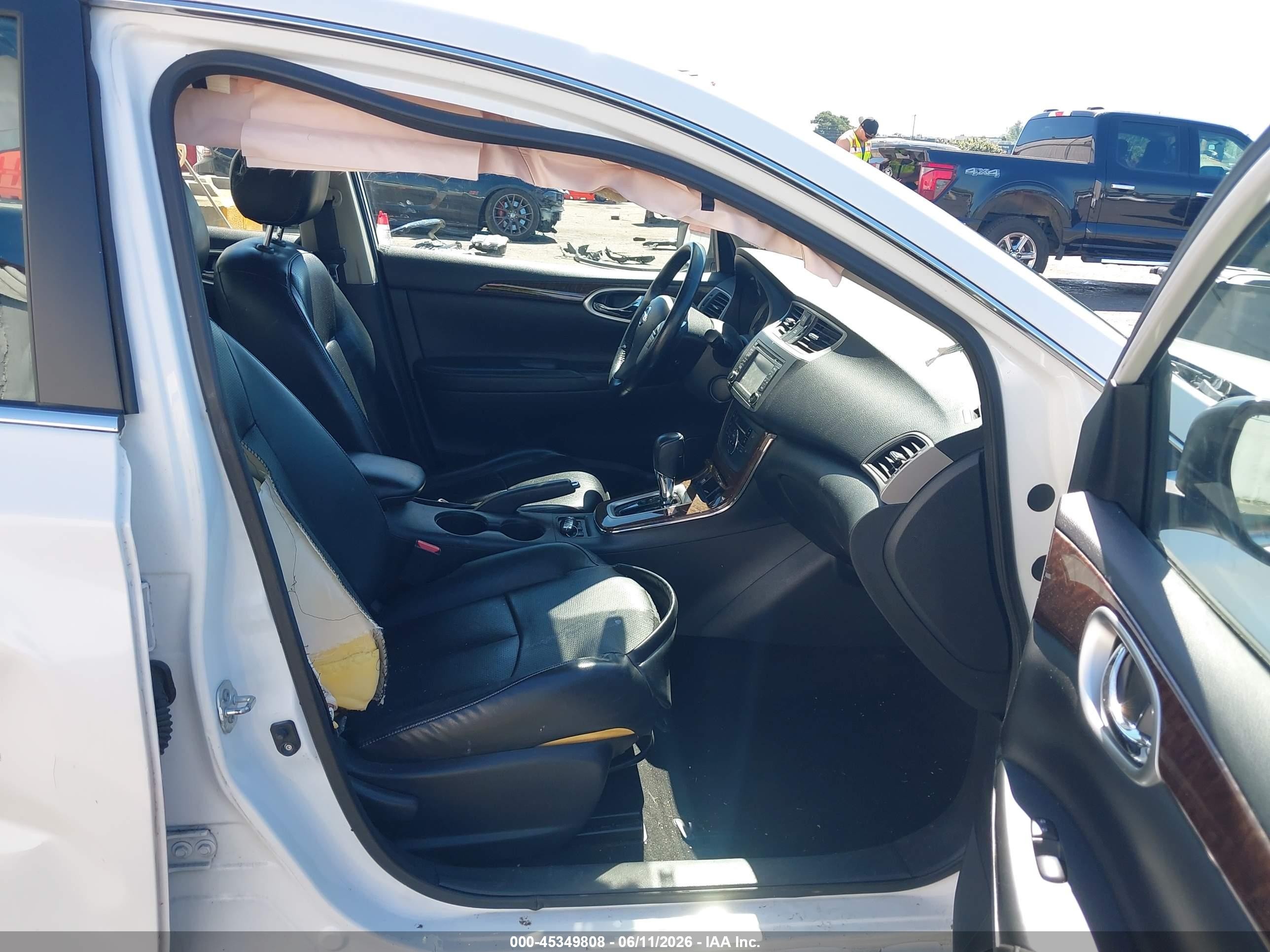 2015 Nissan Sentra Sl White vin: 3N1AB7AP2FY314544