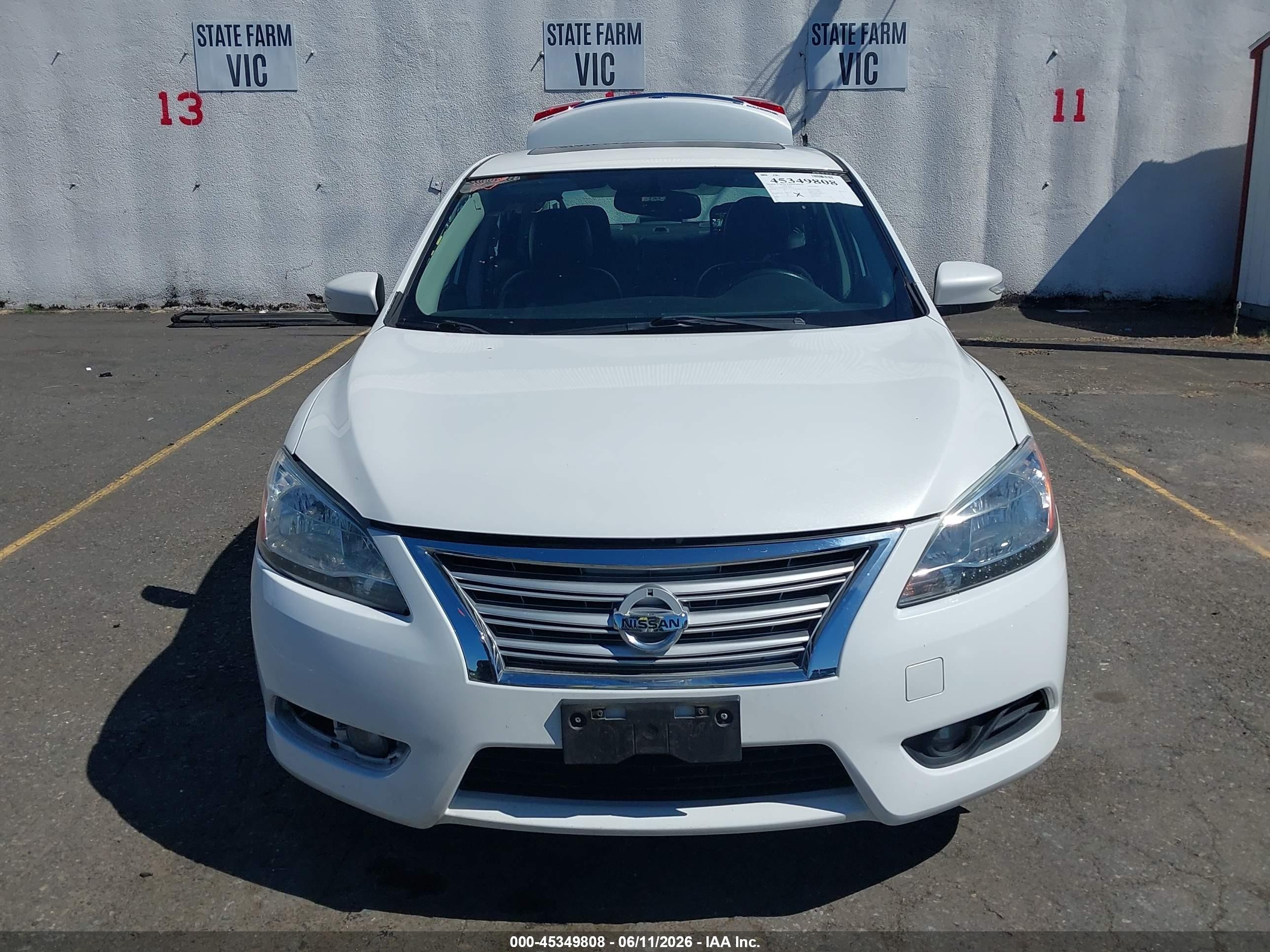 2015 Nissan Sentra Sl White vin: 3N1AB7AP2FY314544