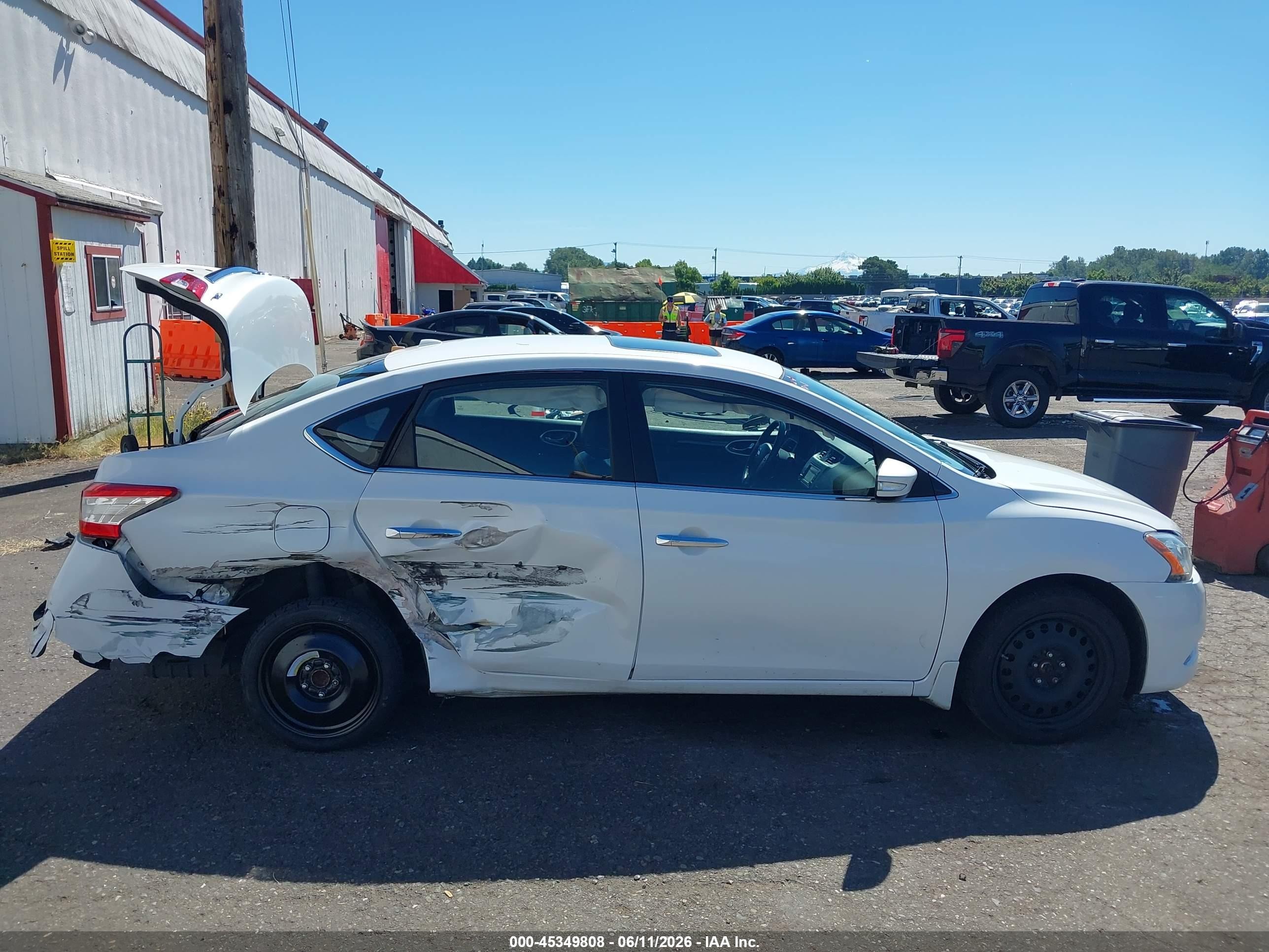 2015 Nissan Sentra Sl White vin: 3N1AB7AP2FY314544