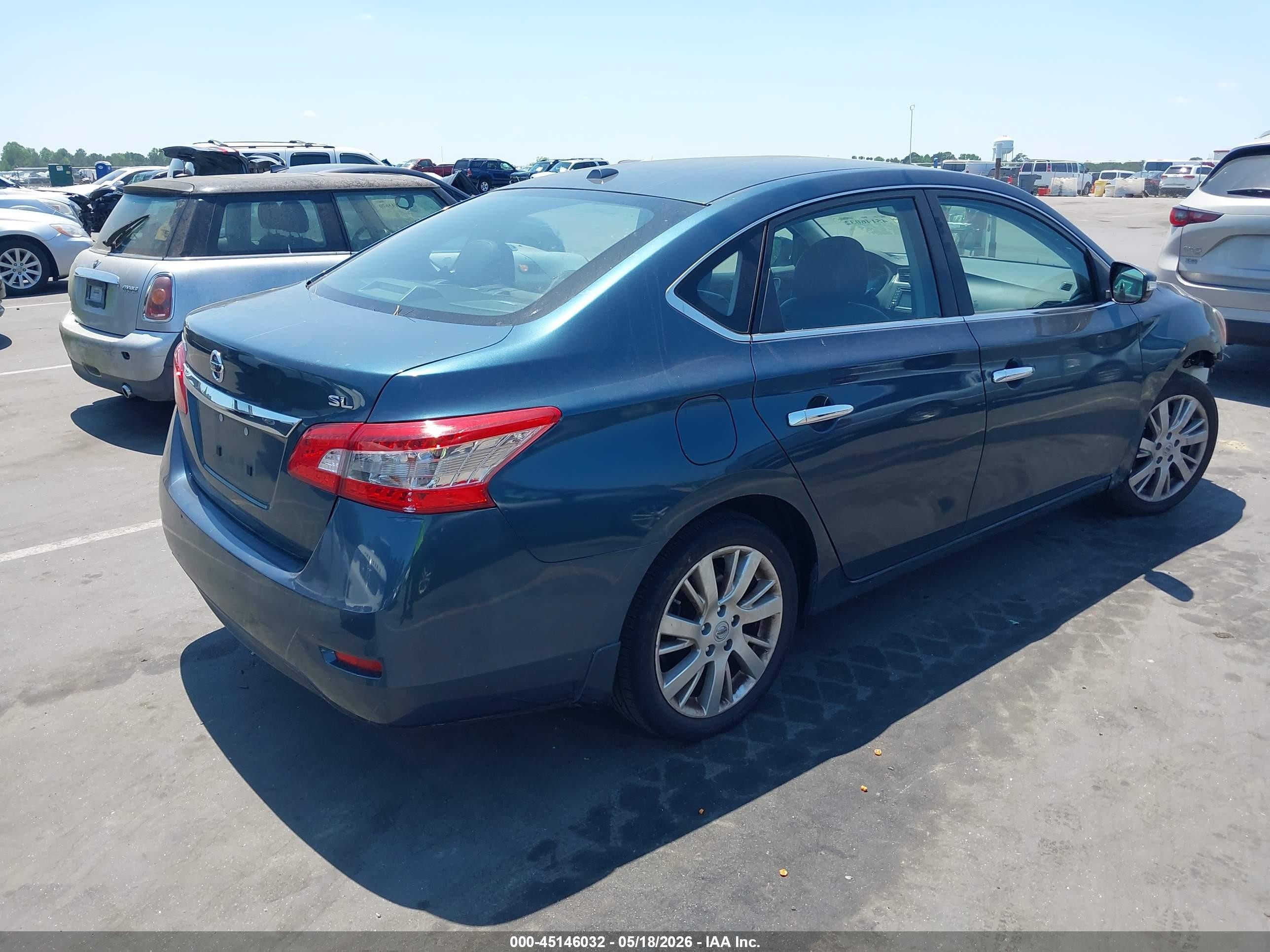 2015 Nissan Sentra Sl Blue vin: 3N1AB7AP2FY322613