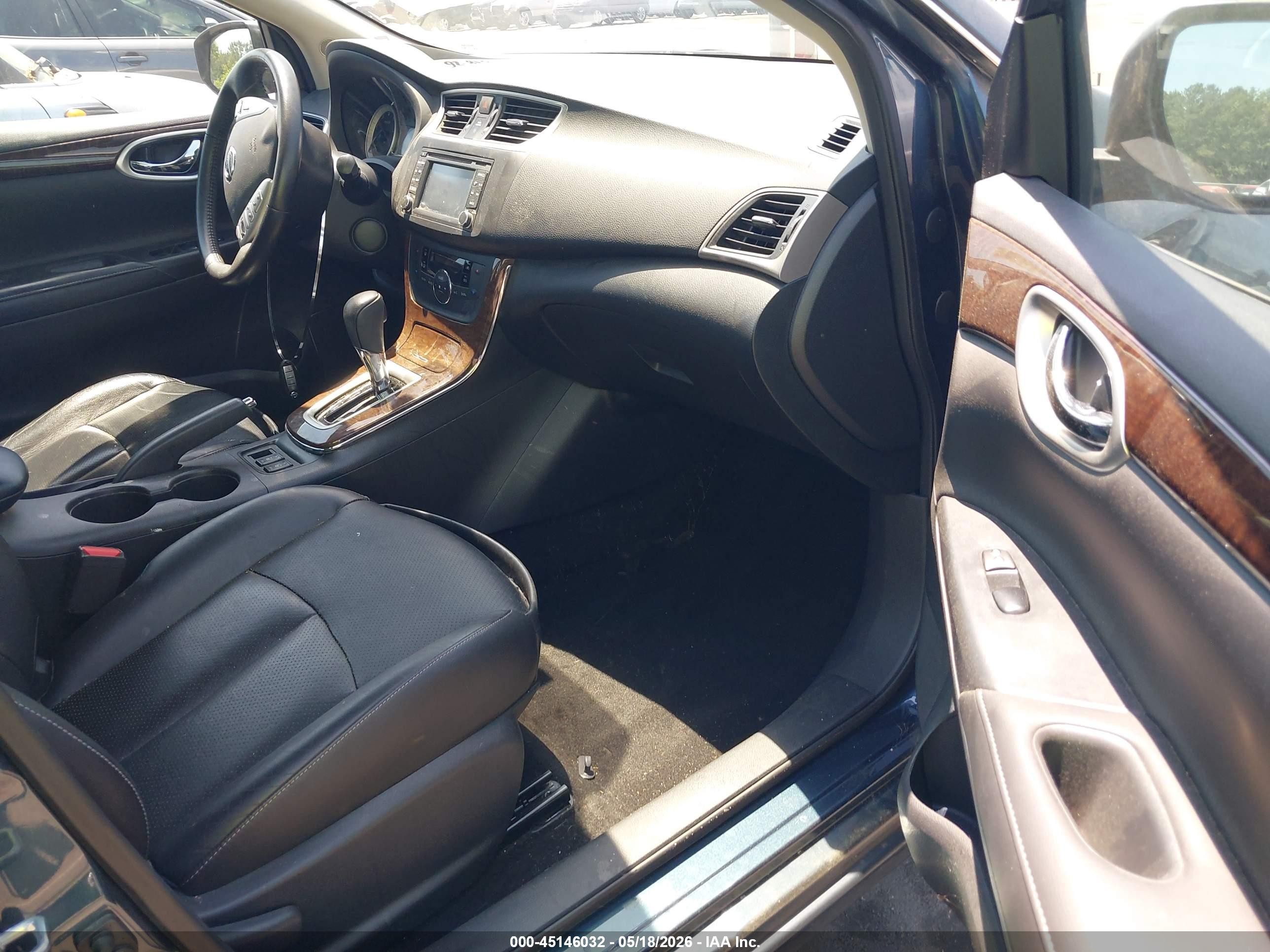 2015 Nissan Sentra Sl Blue vin: 3N1AB7AP2FY322613