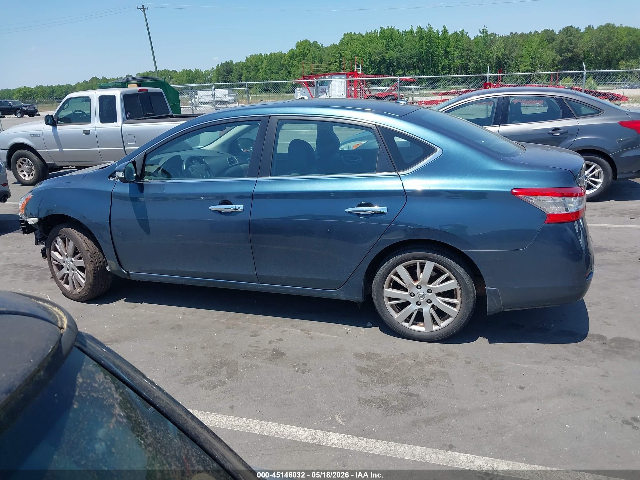 2015 Nissan Sentra Sl Blue vin: 3N1AB7AP2FY322613