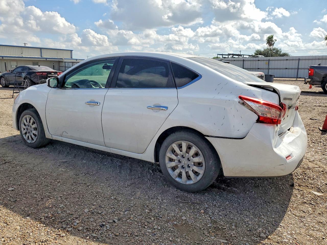 2015 Nissan Sentra S White vin: 3N1AB7AP2FY326094