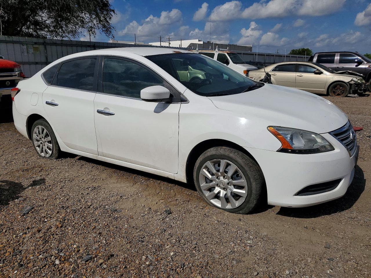 2015 Nissan Sentra S White vin: 3N1AB7AP2FY326094