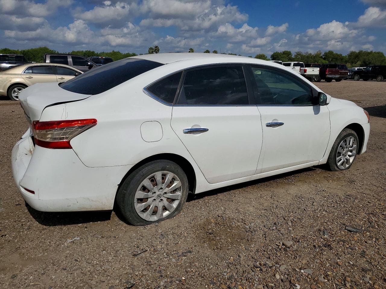 2015 Nissan Sentra S White vin: 3N1AB7AP2FY326094