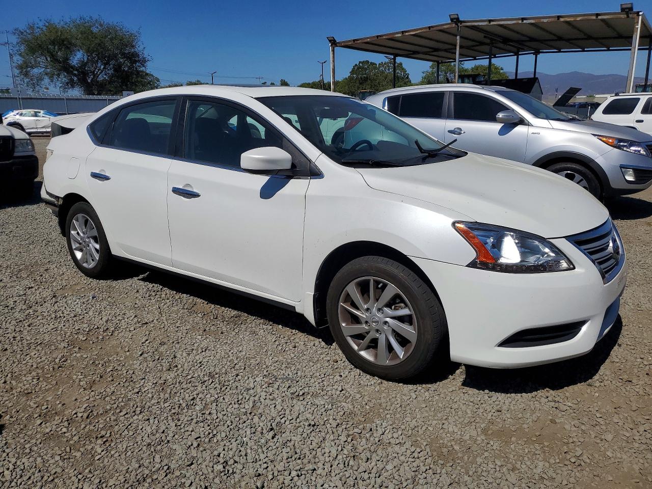 2015 Nissan Sentra Sv White vin: 3N1AB7AP2FY326757