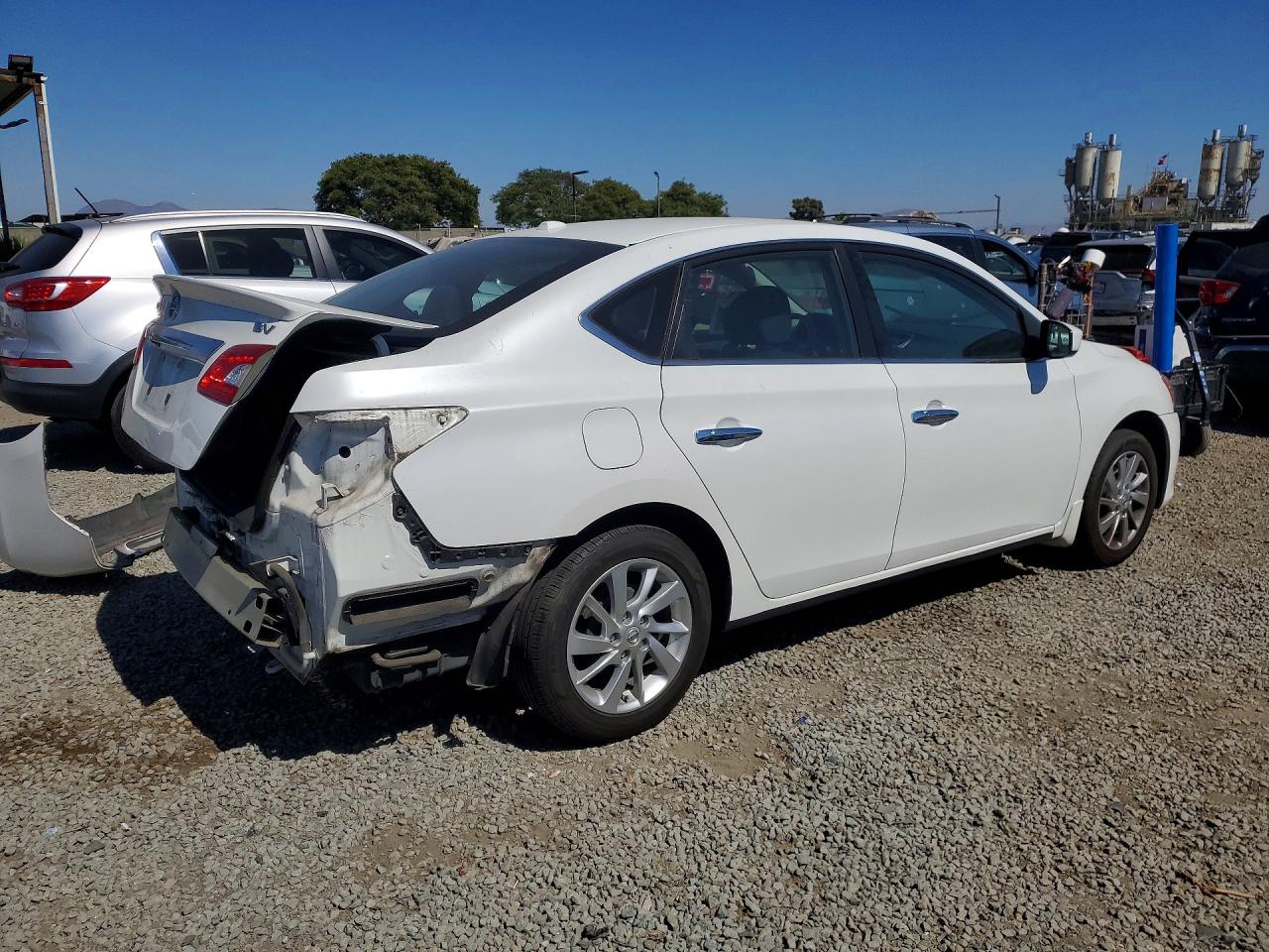 2015 Nissan Sentra Sv White vin: 3N1AB7AP2FY326757