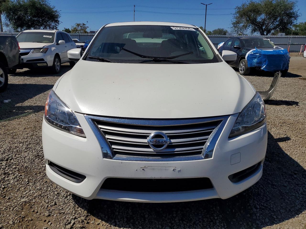 2015 Nissan Sentra Sv White vin: 3N1AB7AP2FY326757