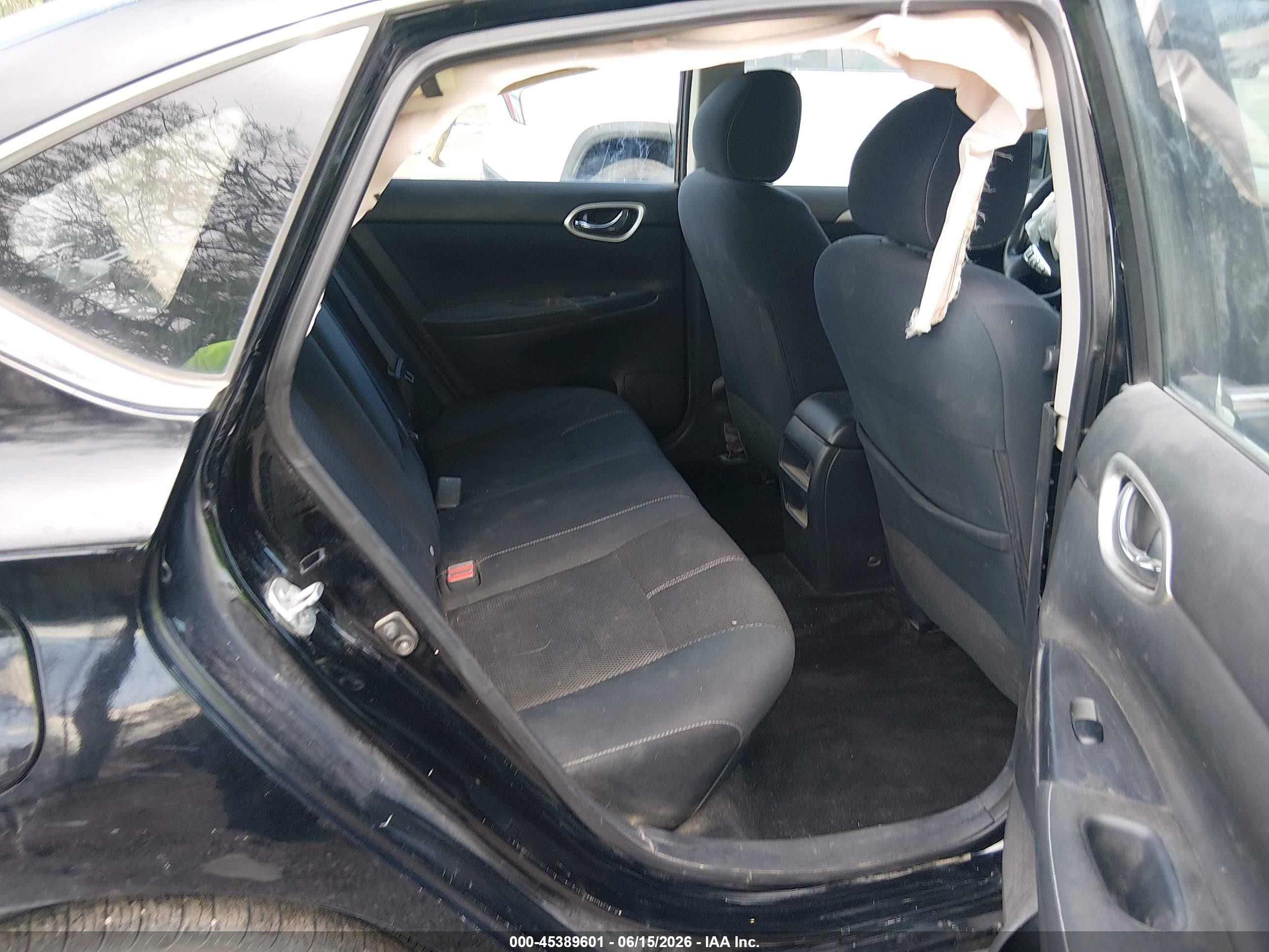 2015 Nissan Sentra S Black vin: 3N1AB7AP2FY334857