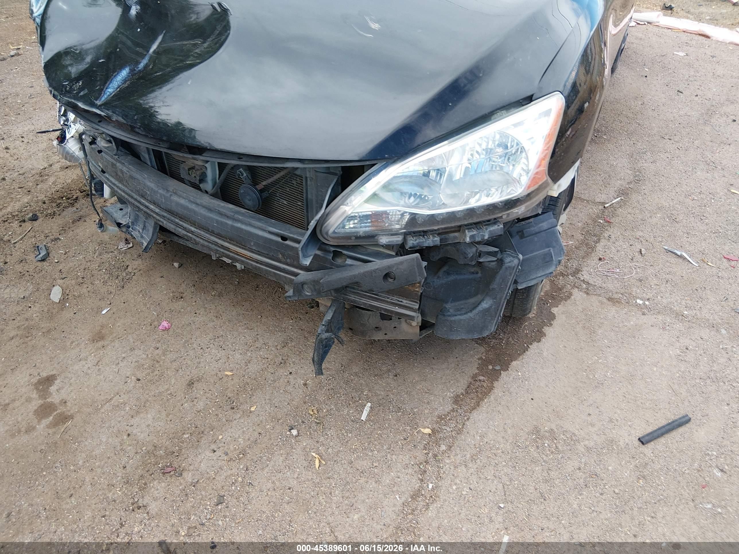 2015 Nissan Sentra S Black vin: 3N1AB7AP2FY334857