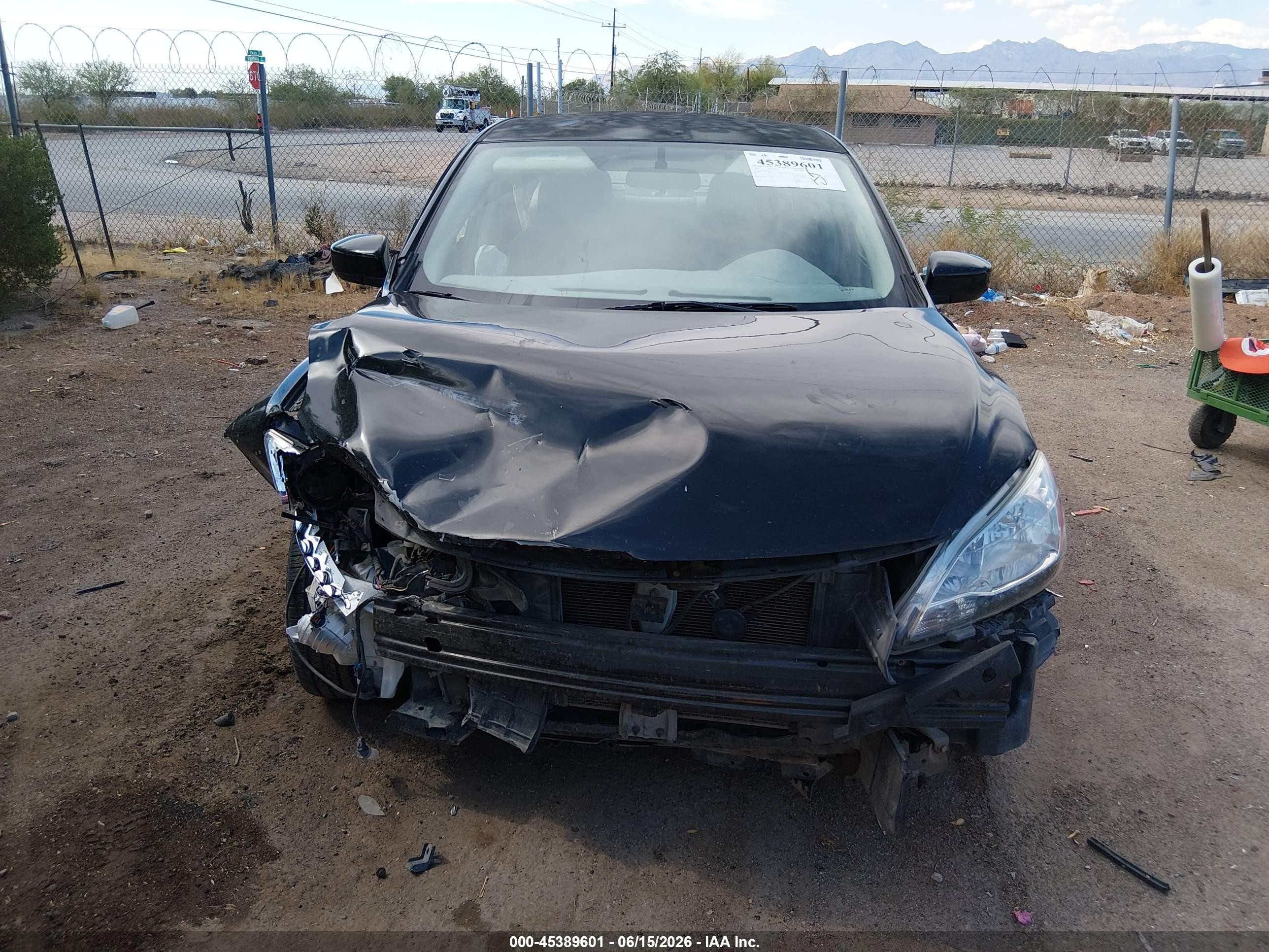 2015 Nissan Sentra S Black vin: 3N1AB7AP2FY334857