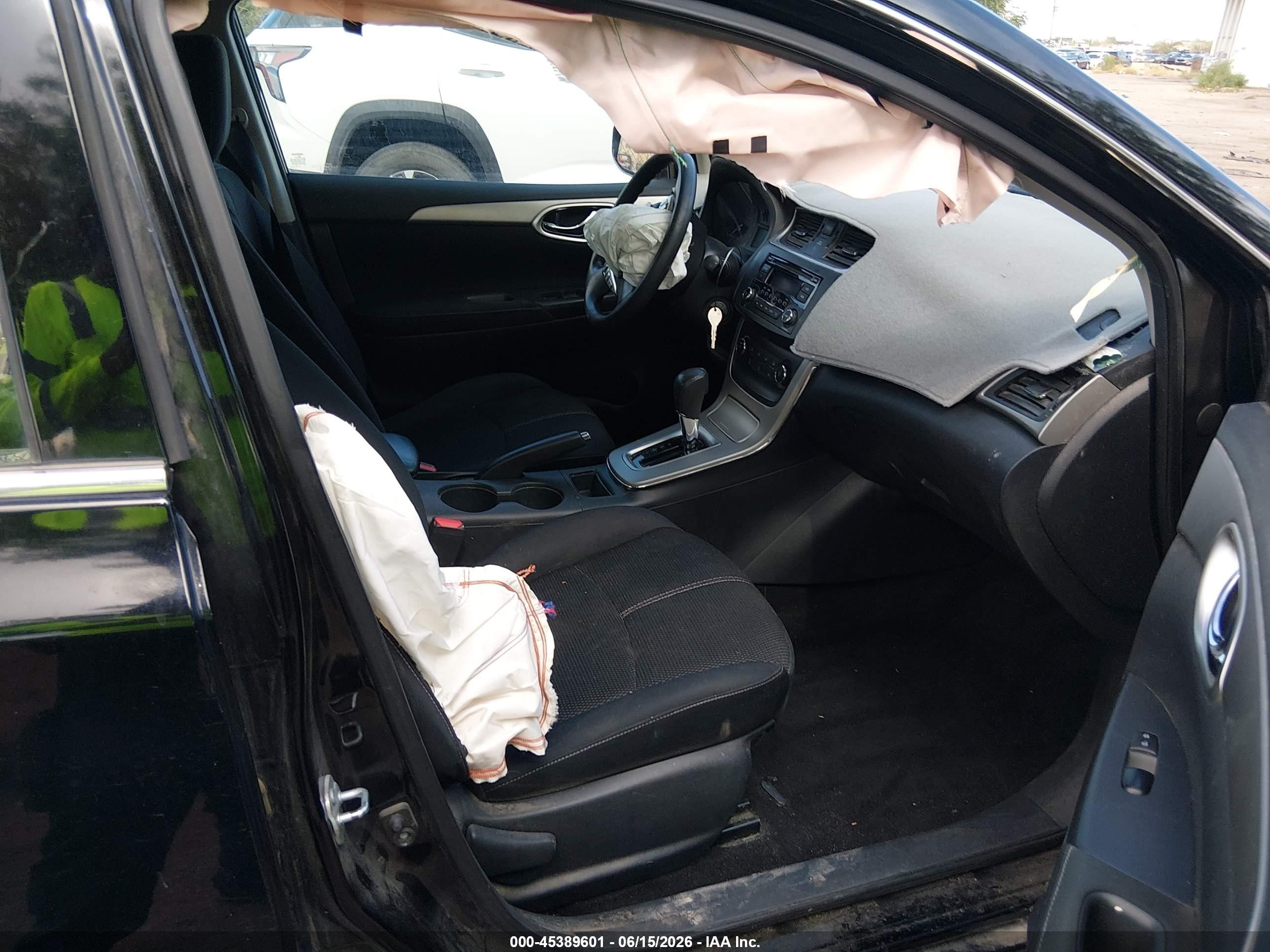 2015 Nissan Sentra S Black vin: 3N1AB7AP2FY334857