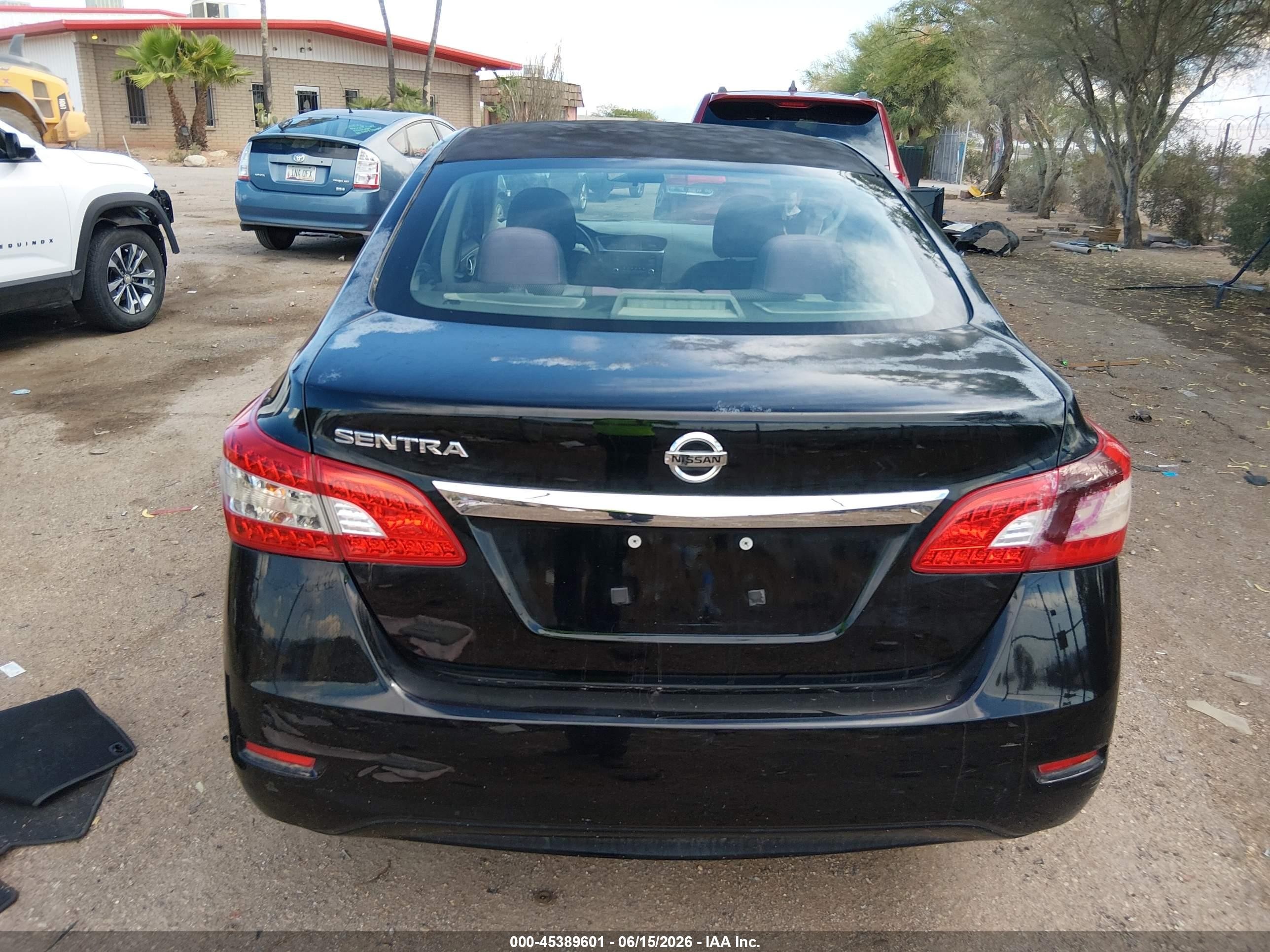 2015 Nissan Sentra S Black vin: 3N1AB7AP2FY334857