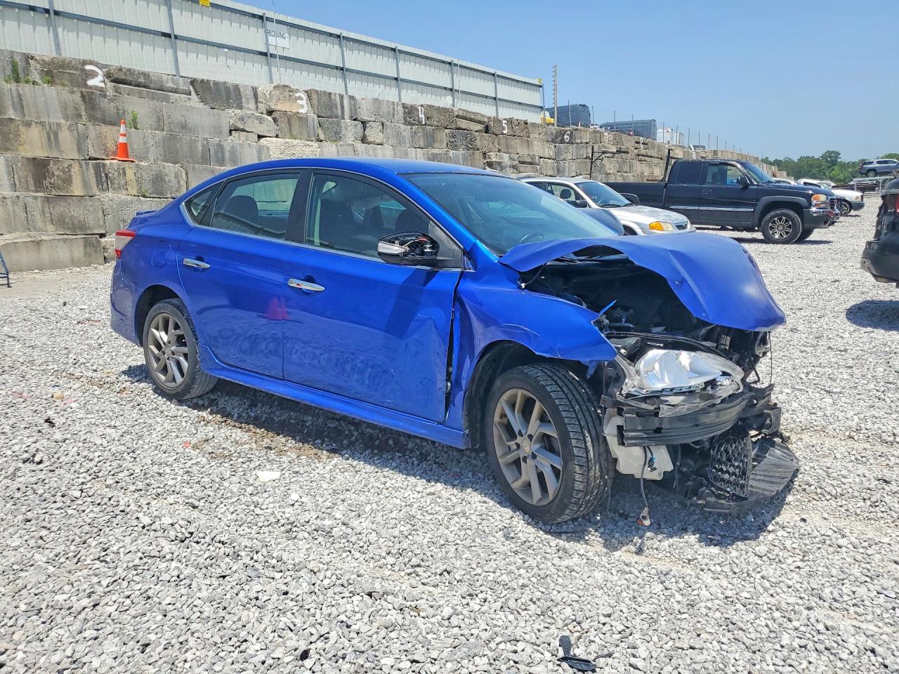 2015 Nissan Sentra Sr Blue vin: 3N1AB7AP2FY335071