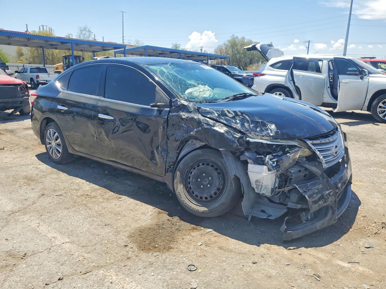 2015 Nissan Sentra S Black vin: 3N1AB7AP2FY339671
