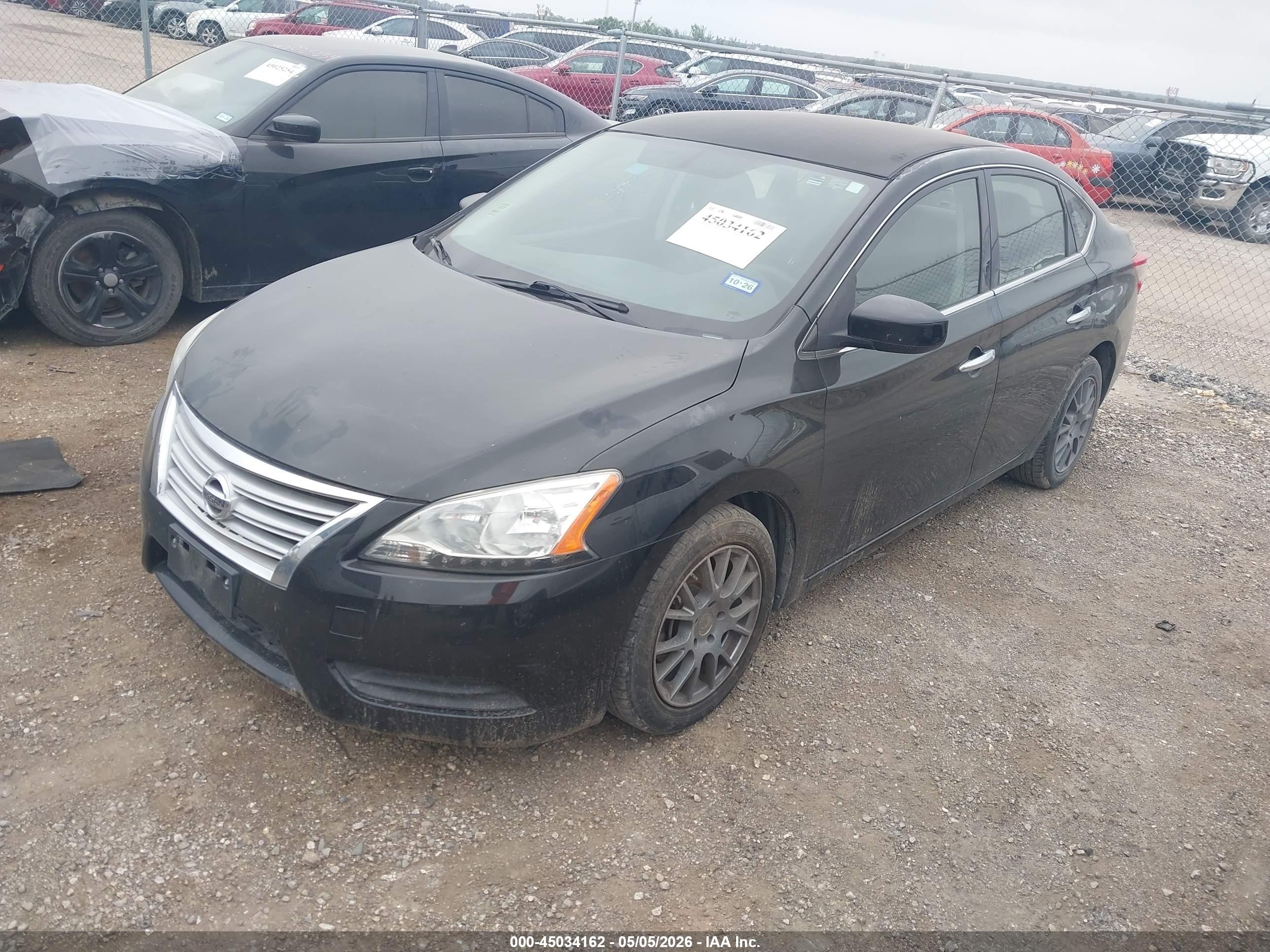 2015 Nissan Sentra S Черный vin: 3N1AB7AP2FY345602