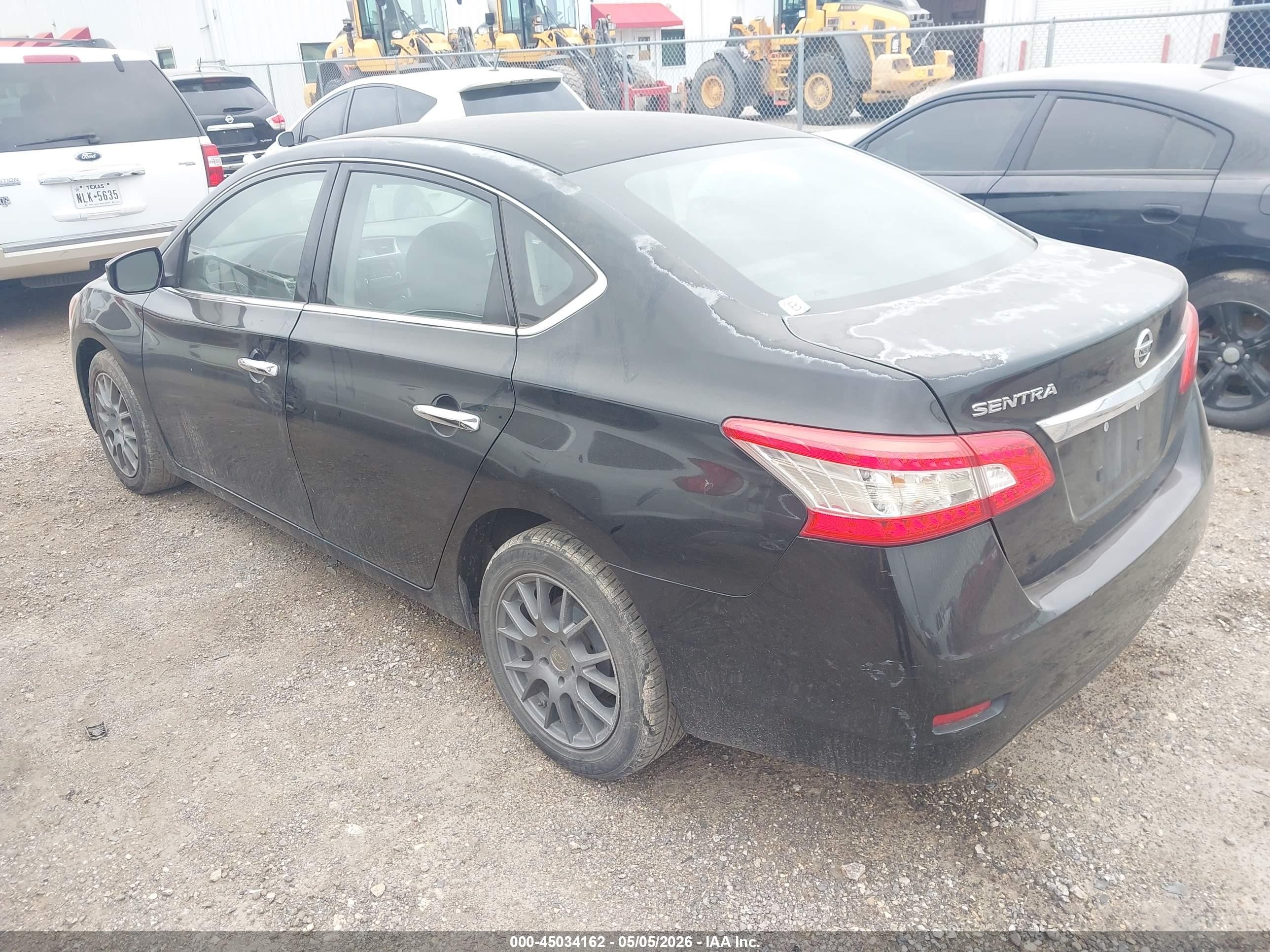 2015 Nissan Sentra S Черный vin: 3N1AB7AP2FY345602