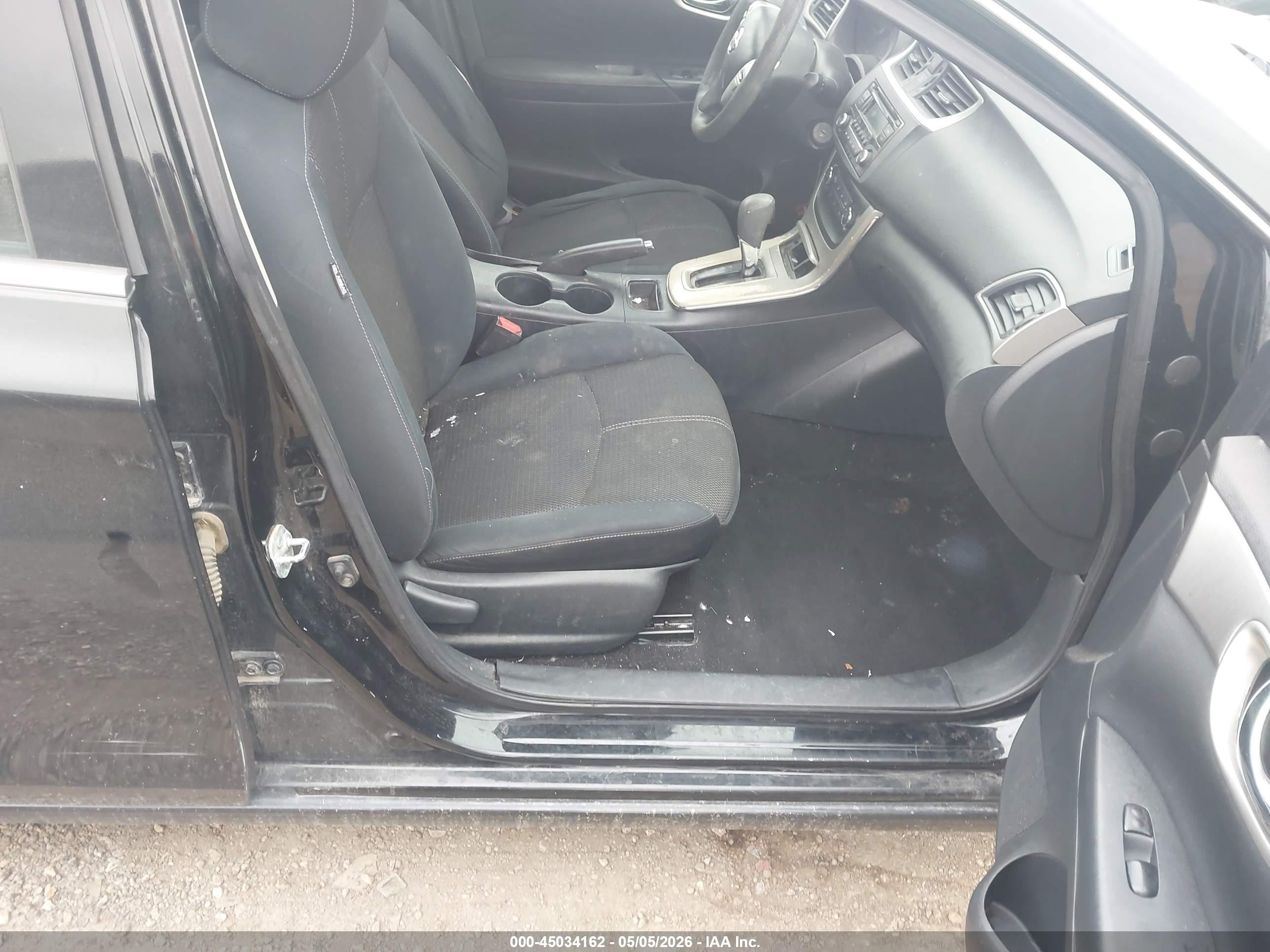 2015 Nissan Sentra S Черный vin: 3N1AB7AP2FY345602