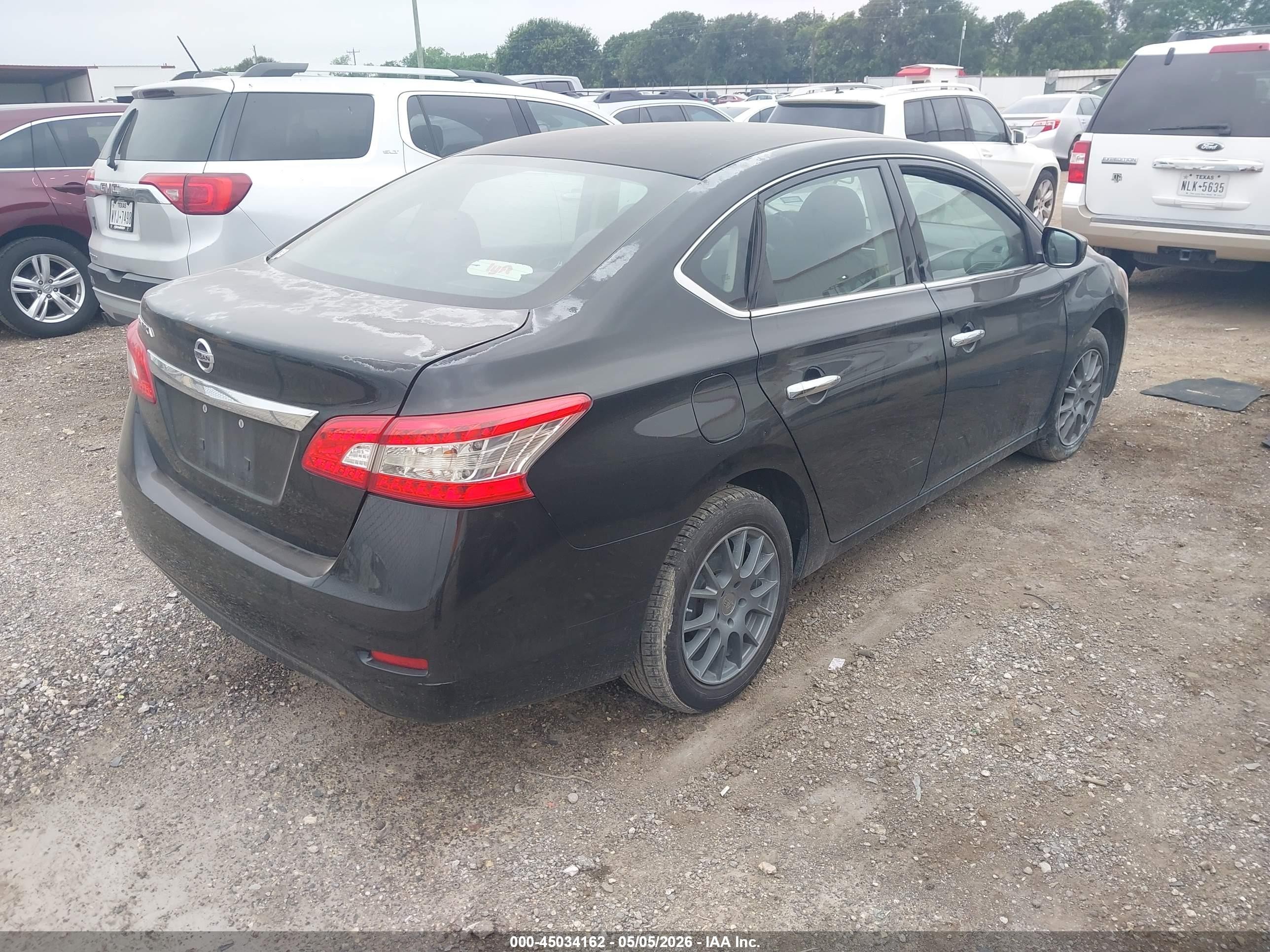 2015 Nissan Sentra S Черный vin: 3N1AB7AP2FY345602