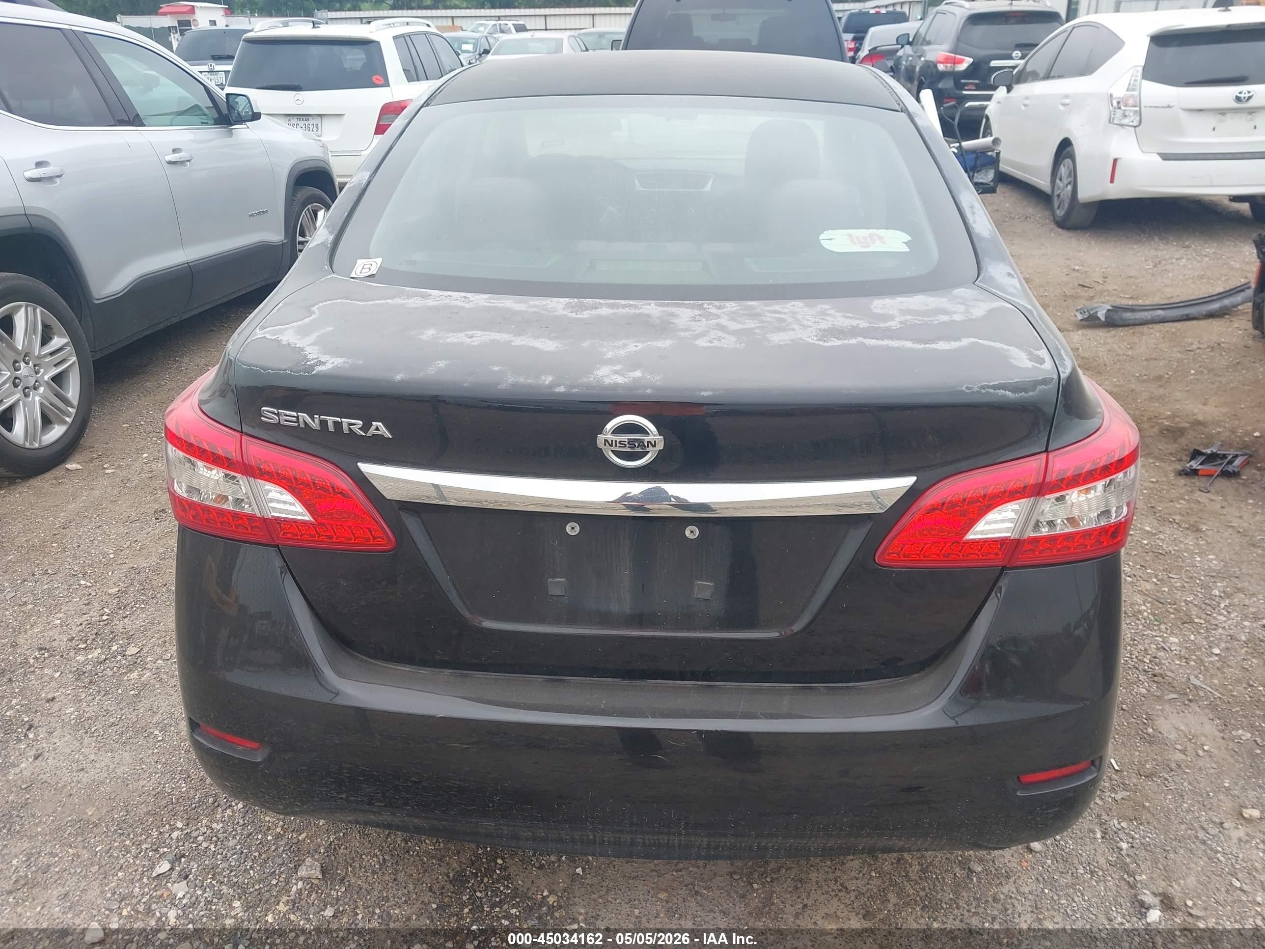 2015 Nissan Sentra S Черный vin: 3N1AB7AP2FY345602
