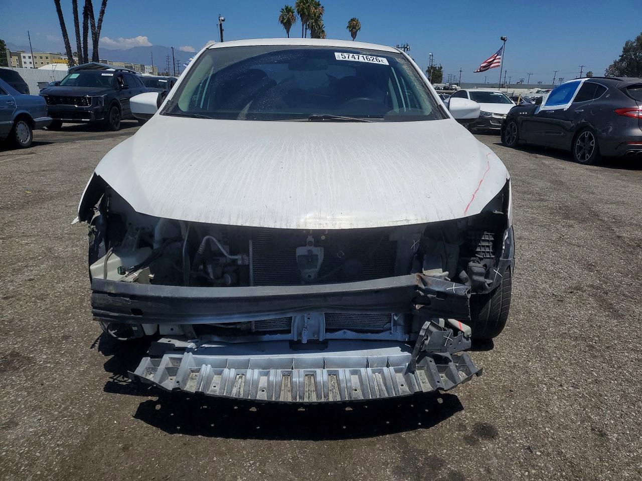 2015 Nissan Sentra S White vin: 3N1AB7AP2FY348659