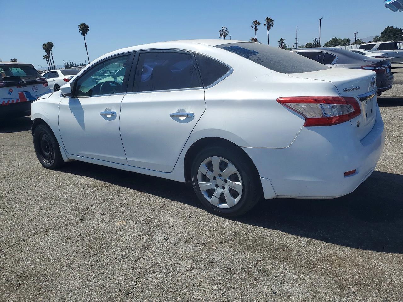 2015 Nissan Sentra S White vin: 3N1AB7AP2FY348659